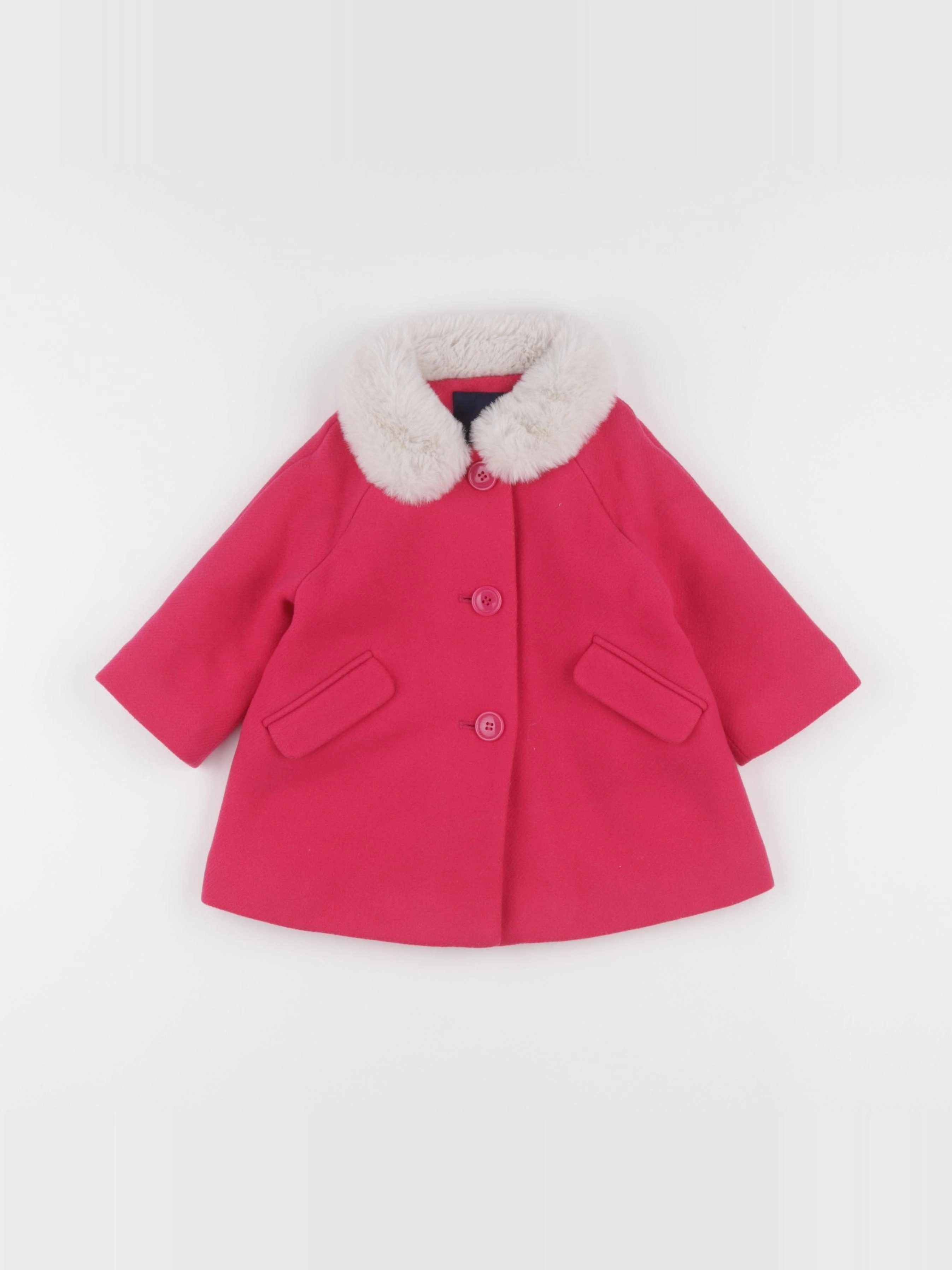 Jacadi - manteau rose - 12 mois