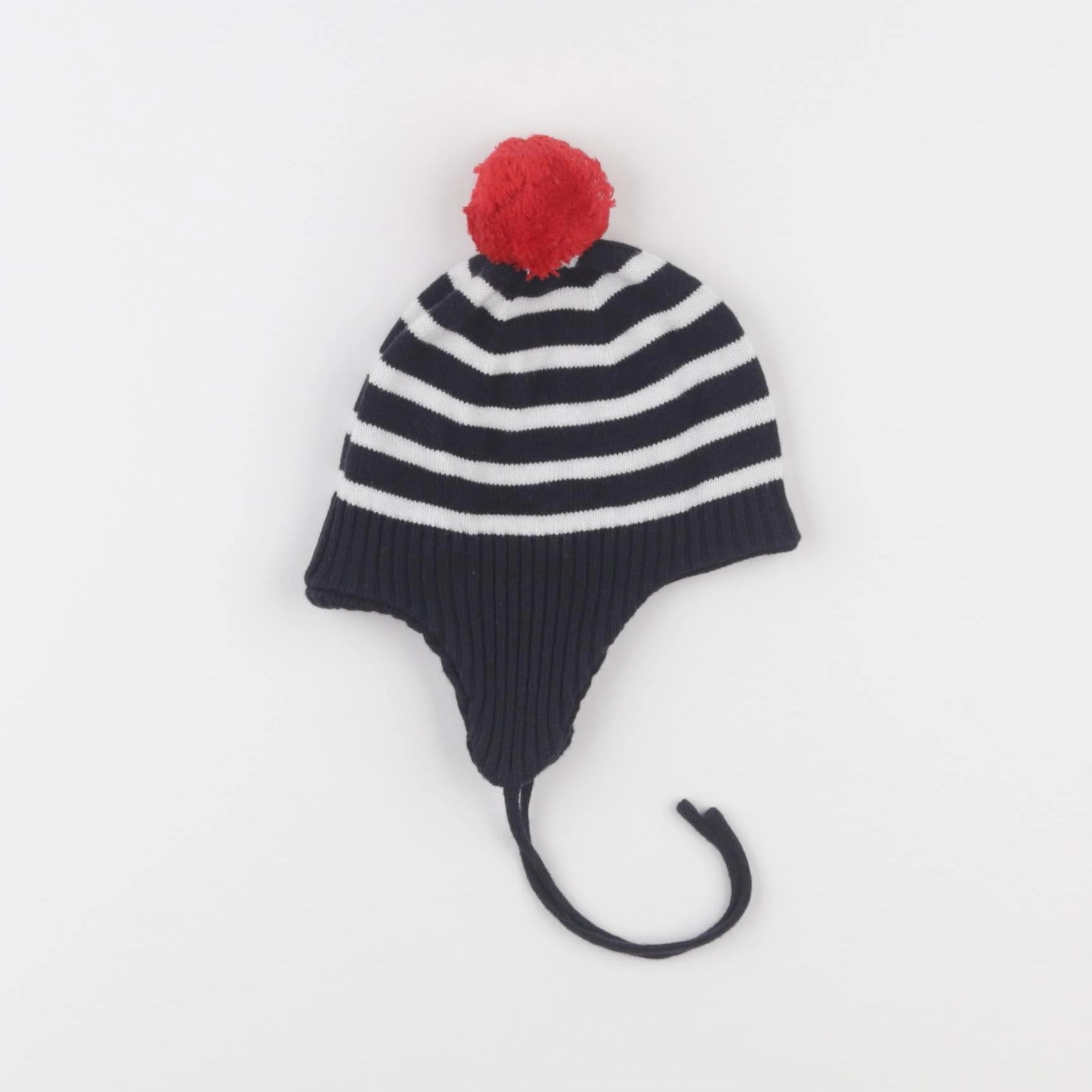 Jacadi - bonnet bleu, blanc - 18 mois