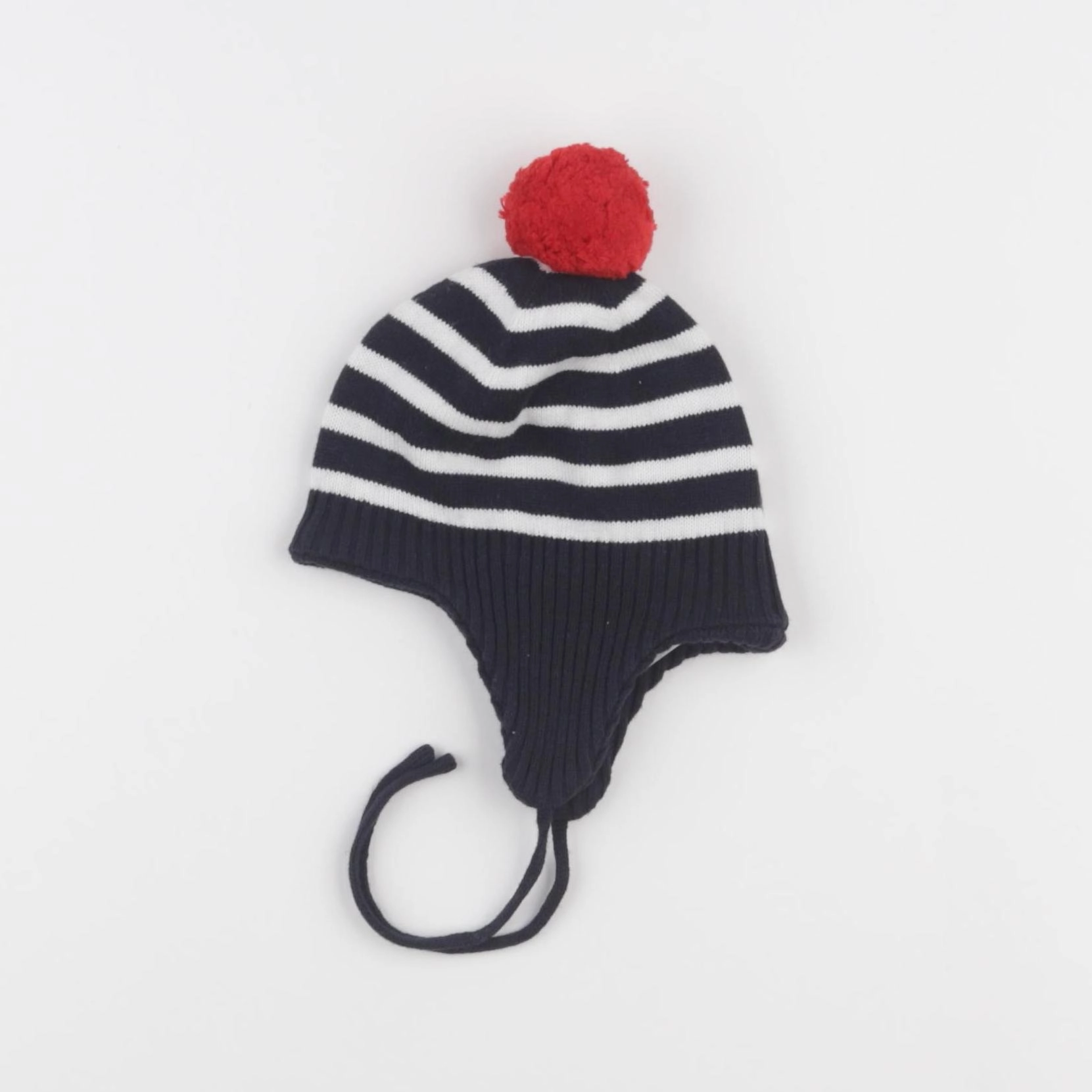 Jacadi - bonnet bleu, blanc - 18 mois