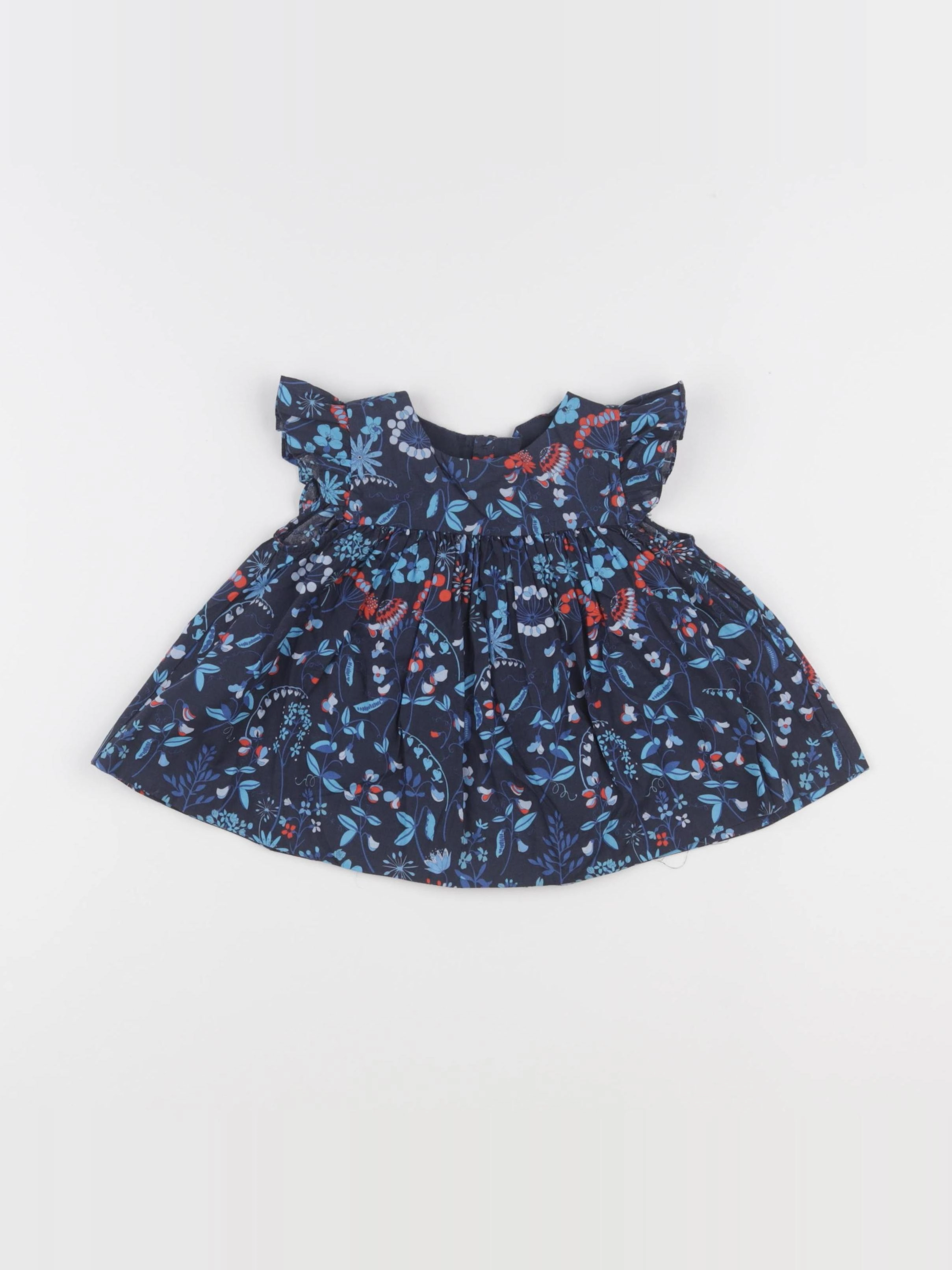 Jacadi - robe liberty bleu - 18 mois