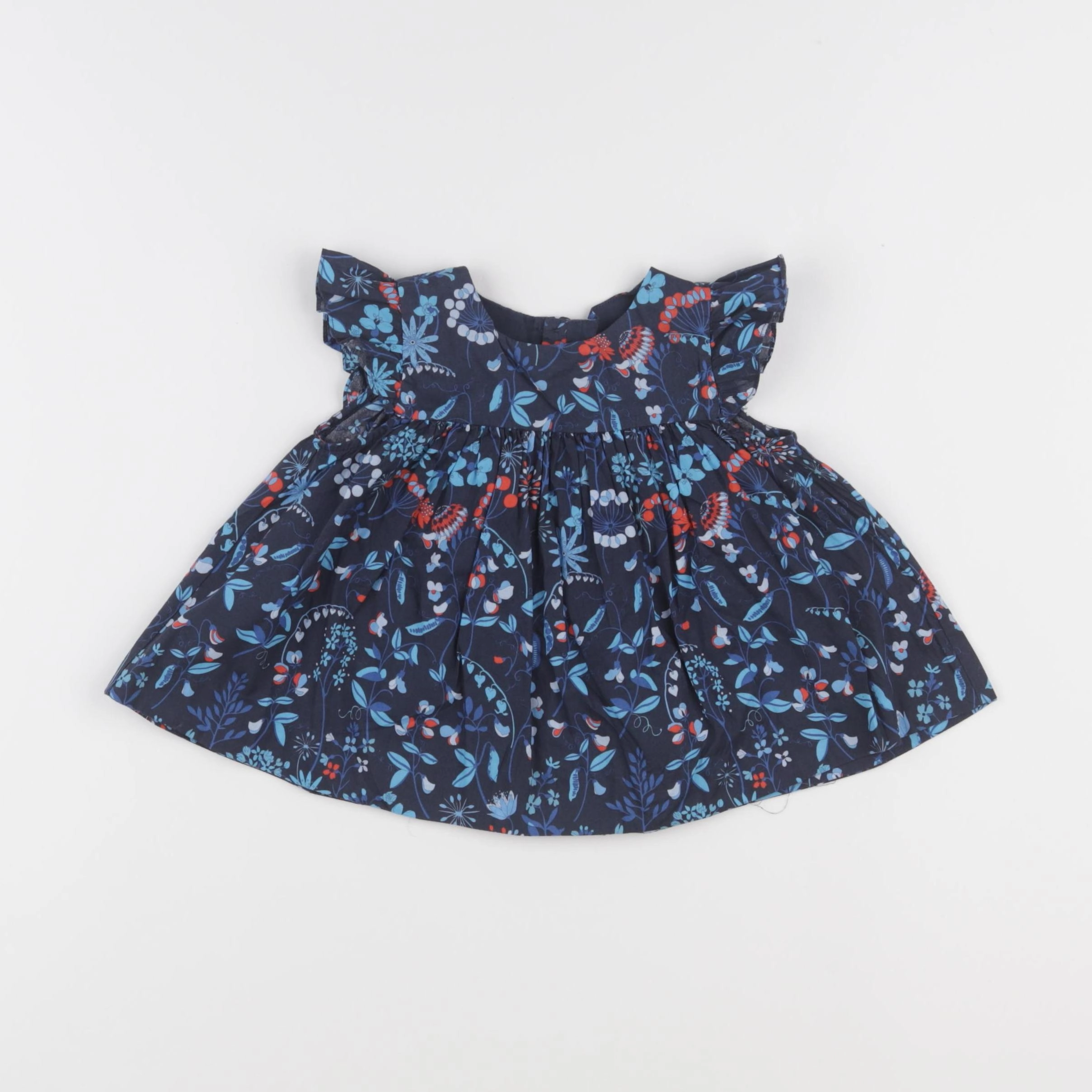 Jacadi - robe liberty bleu - 18 mois