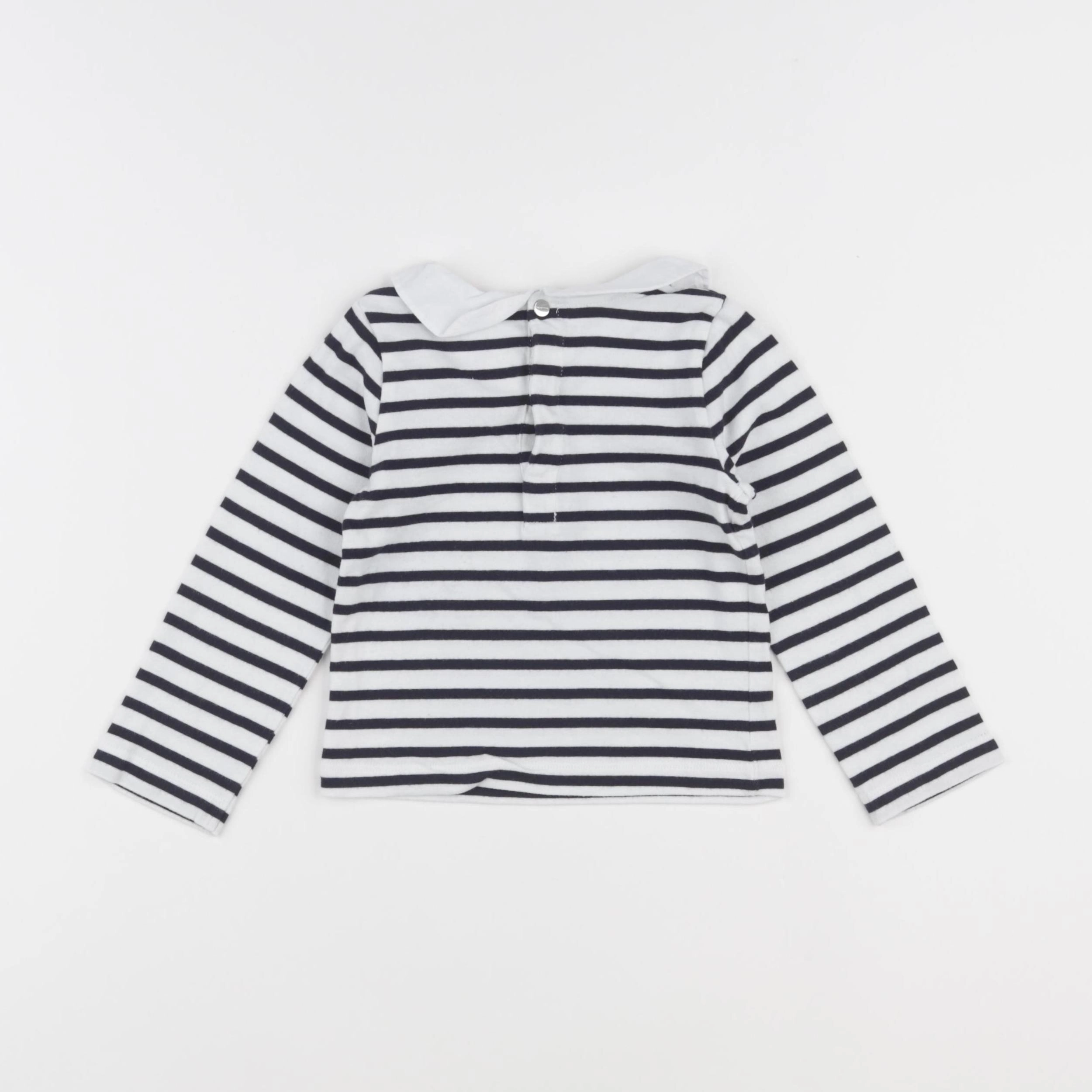 Jacadi - tee-shirt blanc, bleu - 24 mois