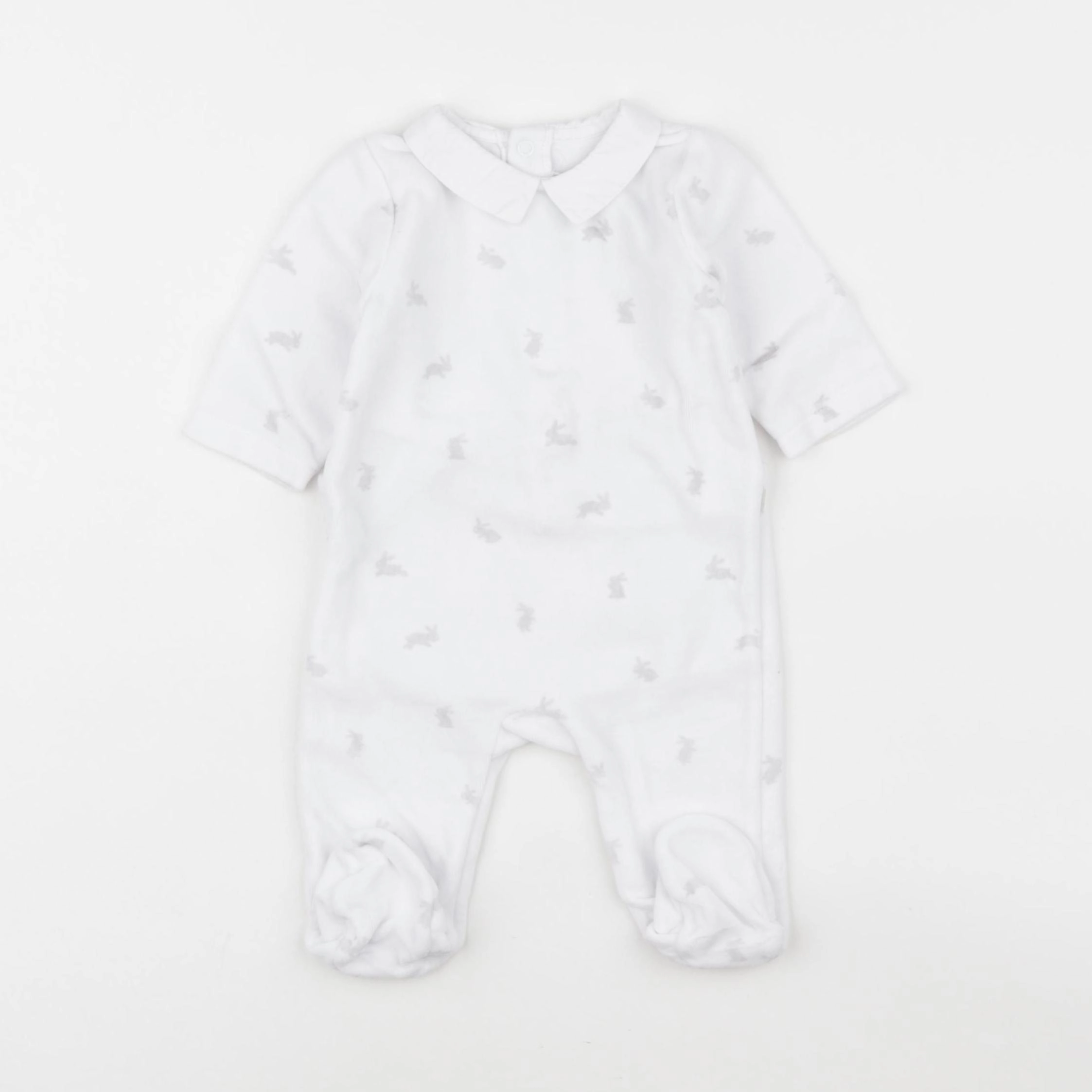 Jacadi - pyjama velours blanc - 3 mois