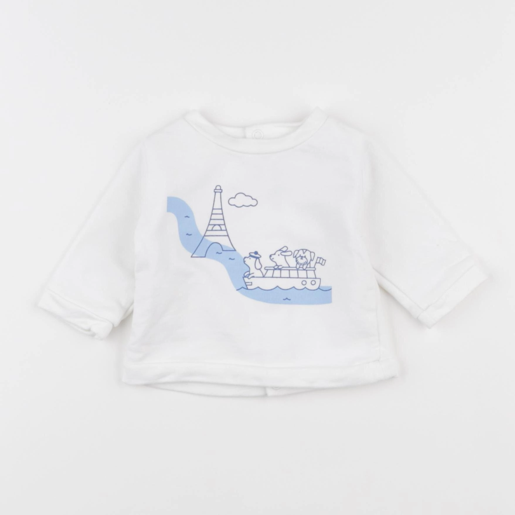 Jacadi - sweat blanc - 3 mois