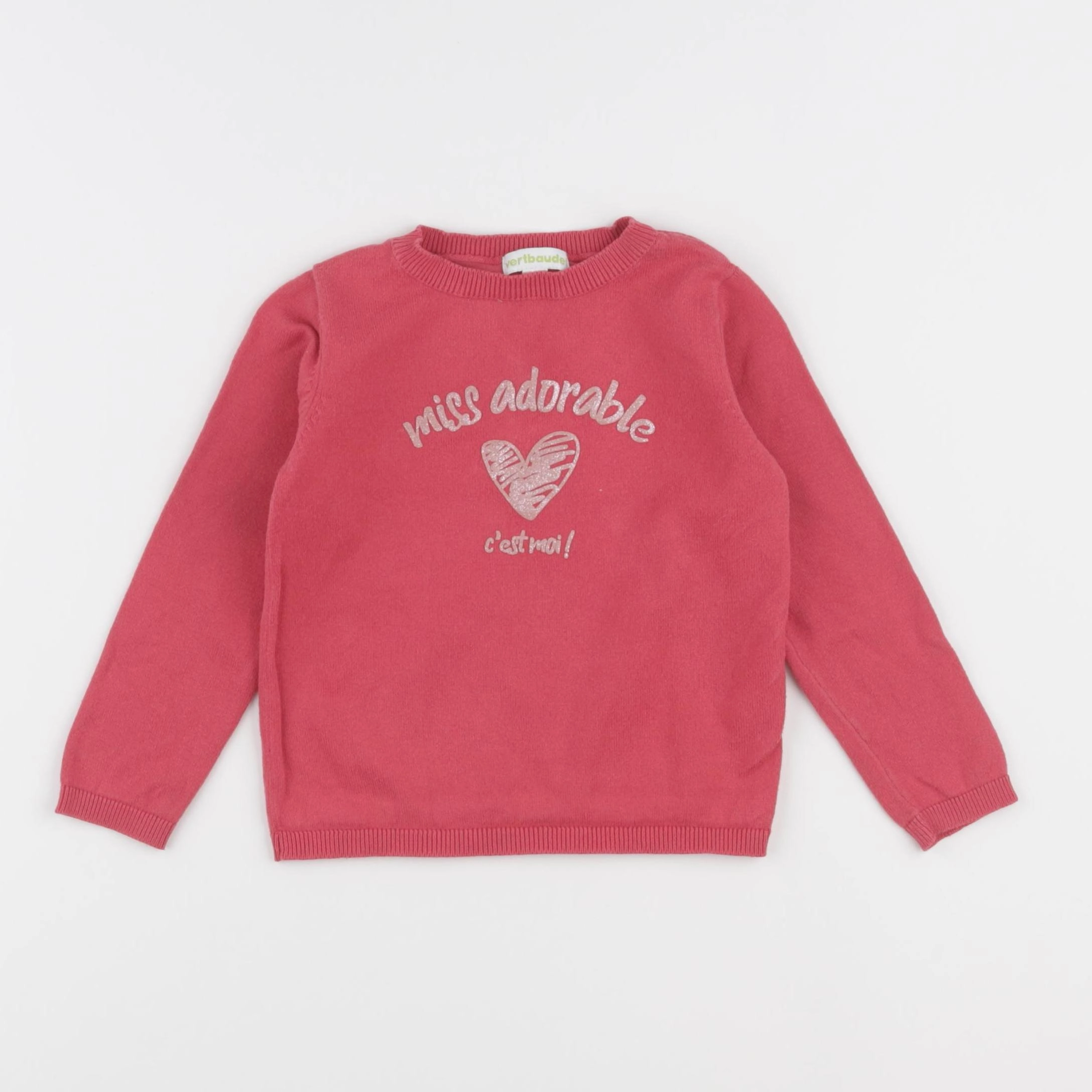 Vertbaudet - pull rose - 2 ans
