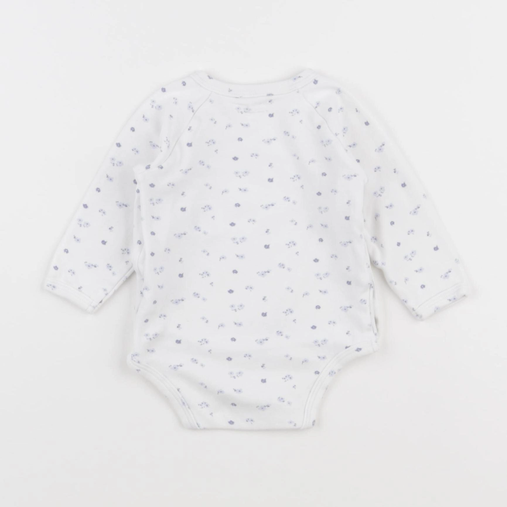 Vertbaudet - body blanc, bleu - 9 mois