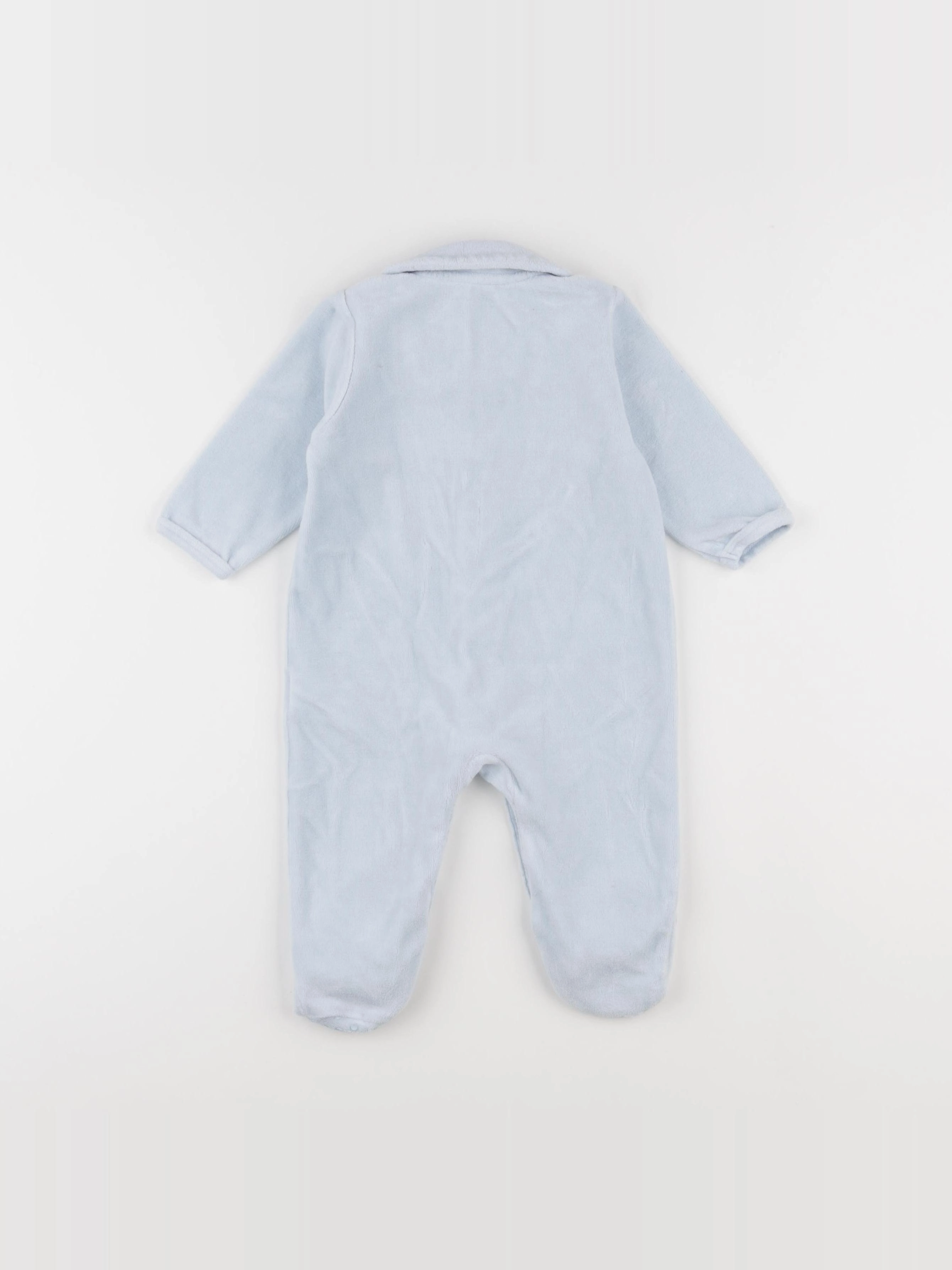 Vertbaudet - pyjama velours bleu - 9 mois