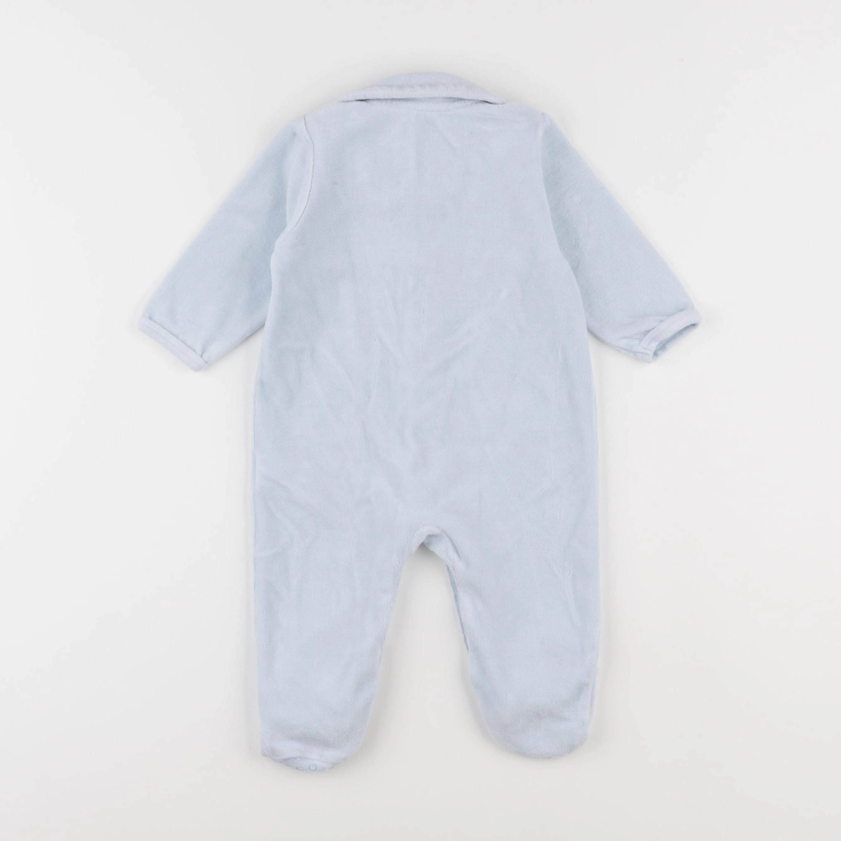 Vertbaudet - pyjama velours bleu - 9 mois