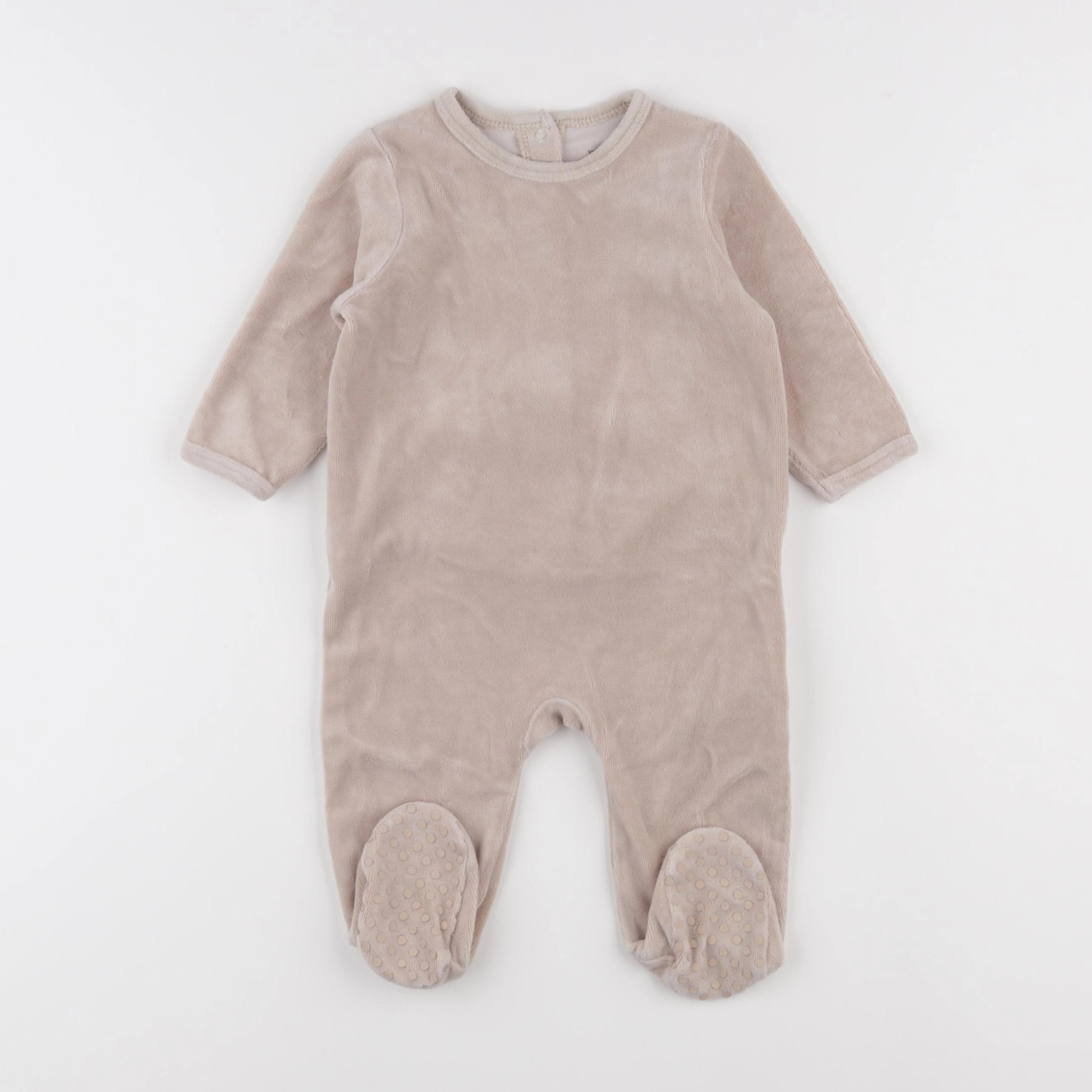 Vertbaudet - pyjama velours marron - 9 mois