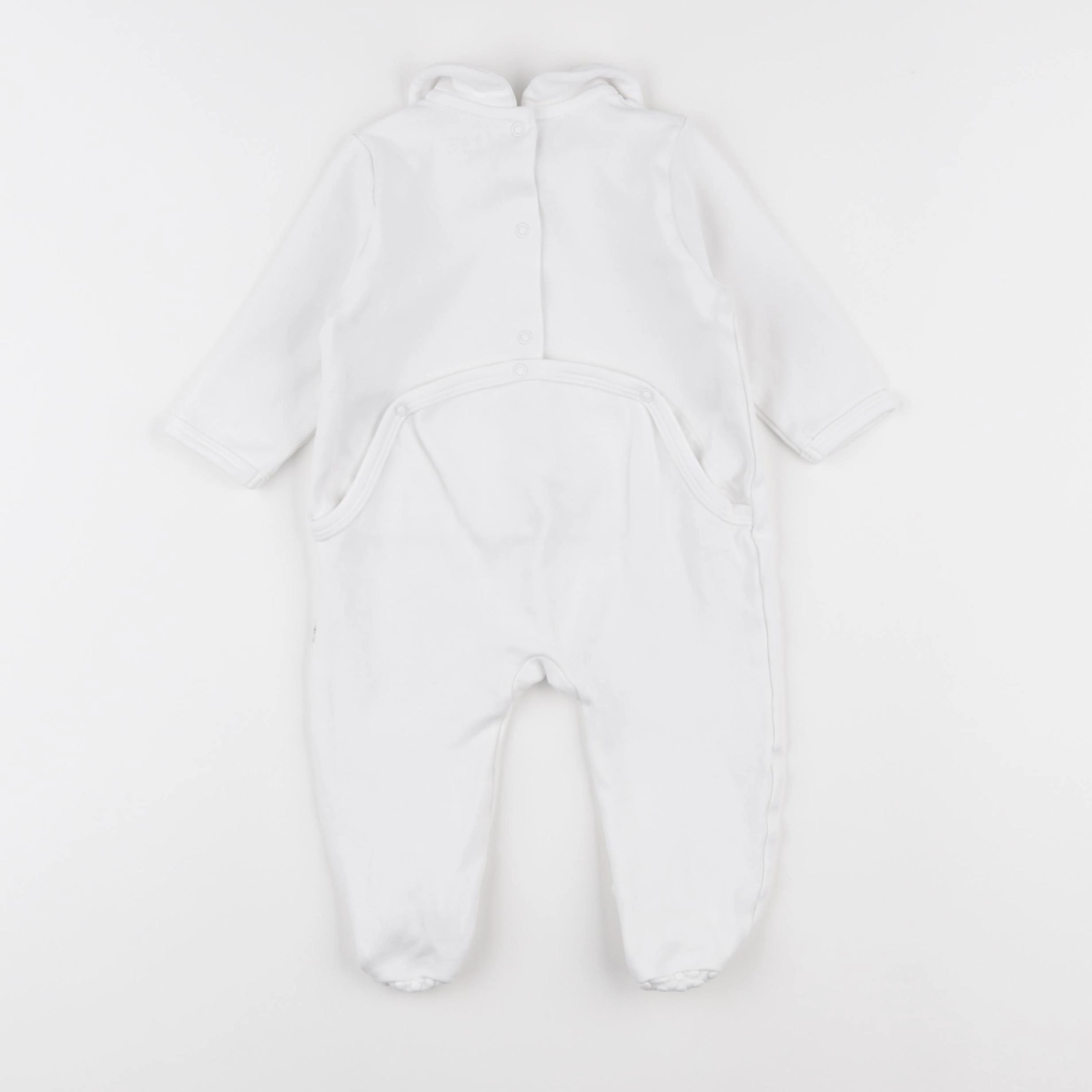 Vertbaudet - pyjama coton blanc - 9 mois