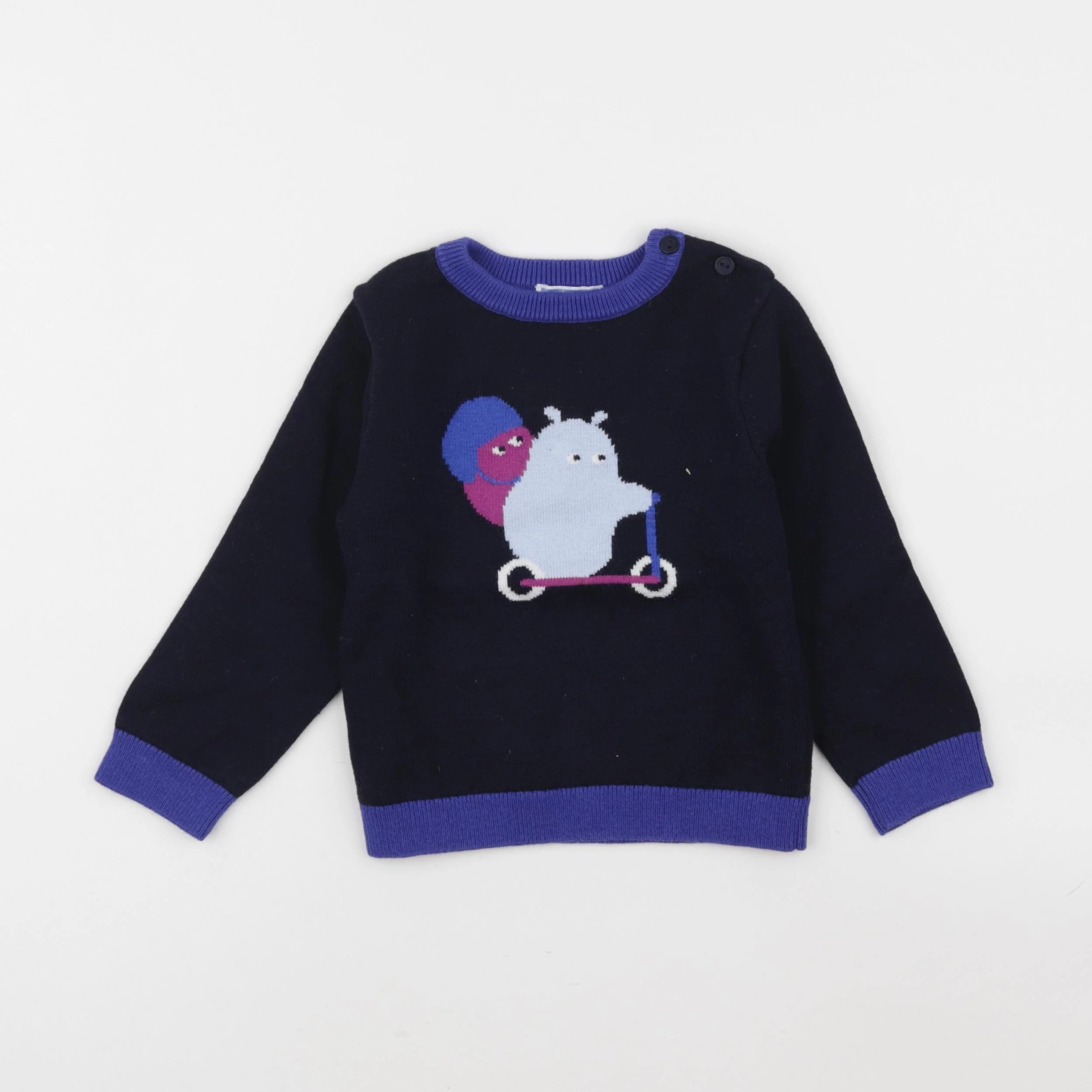 Jacadi - pull bleu - 36 mois