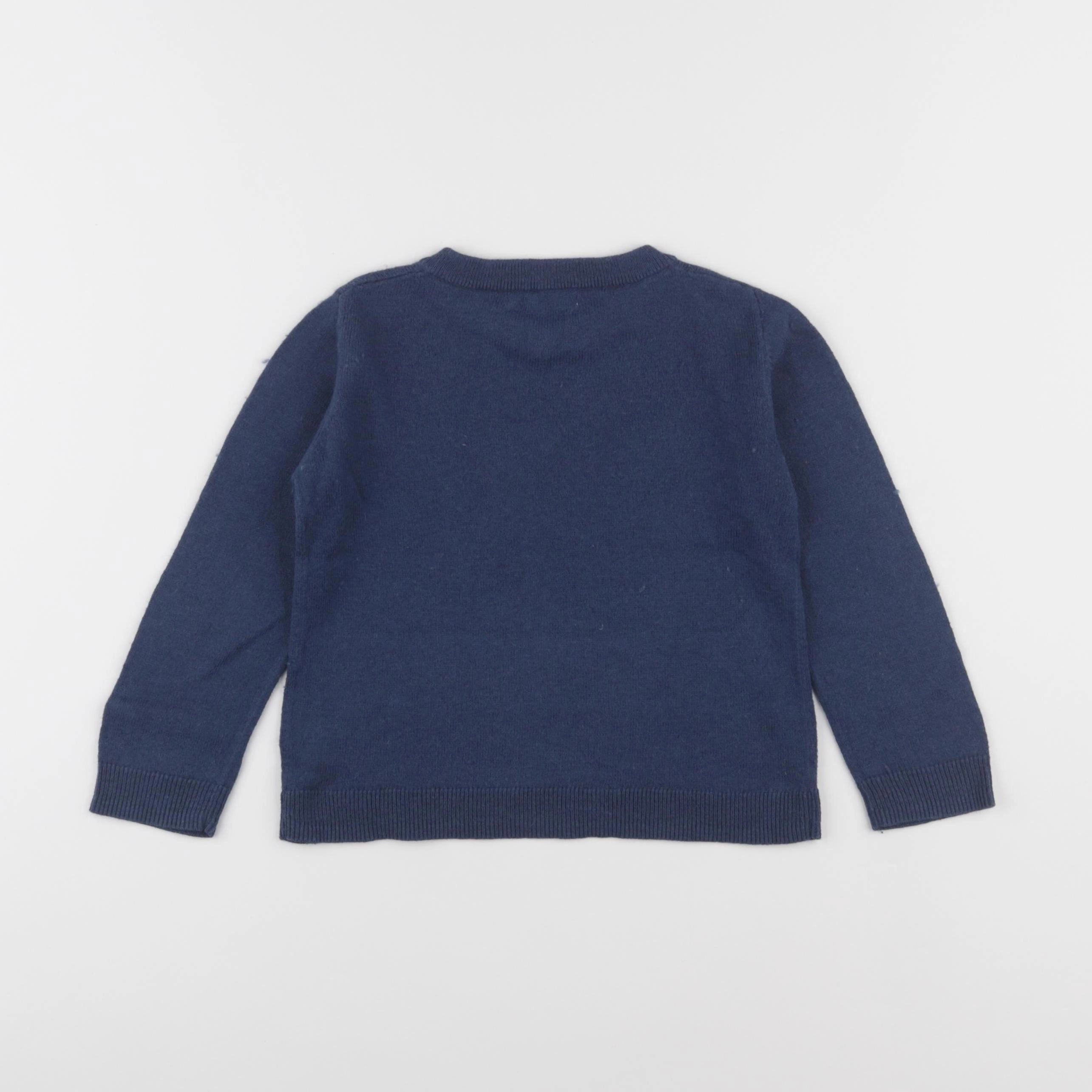 Monoprix - pull bleu - 3 ans