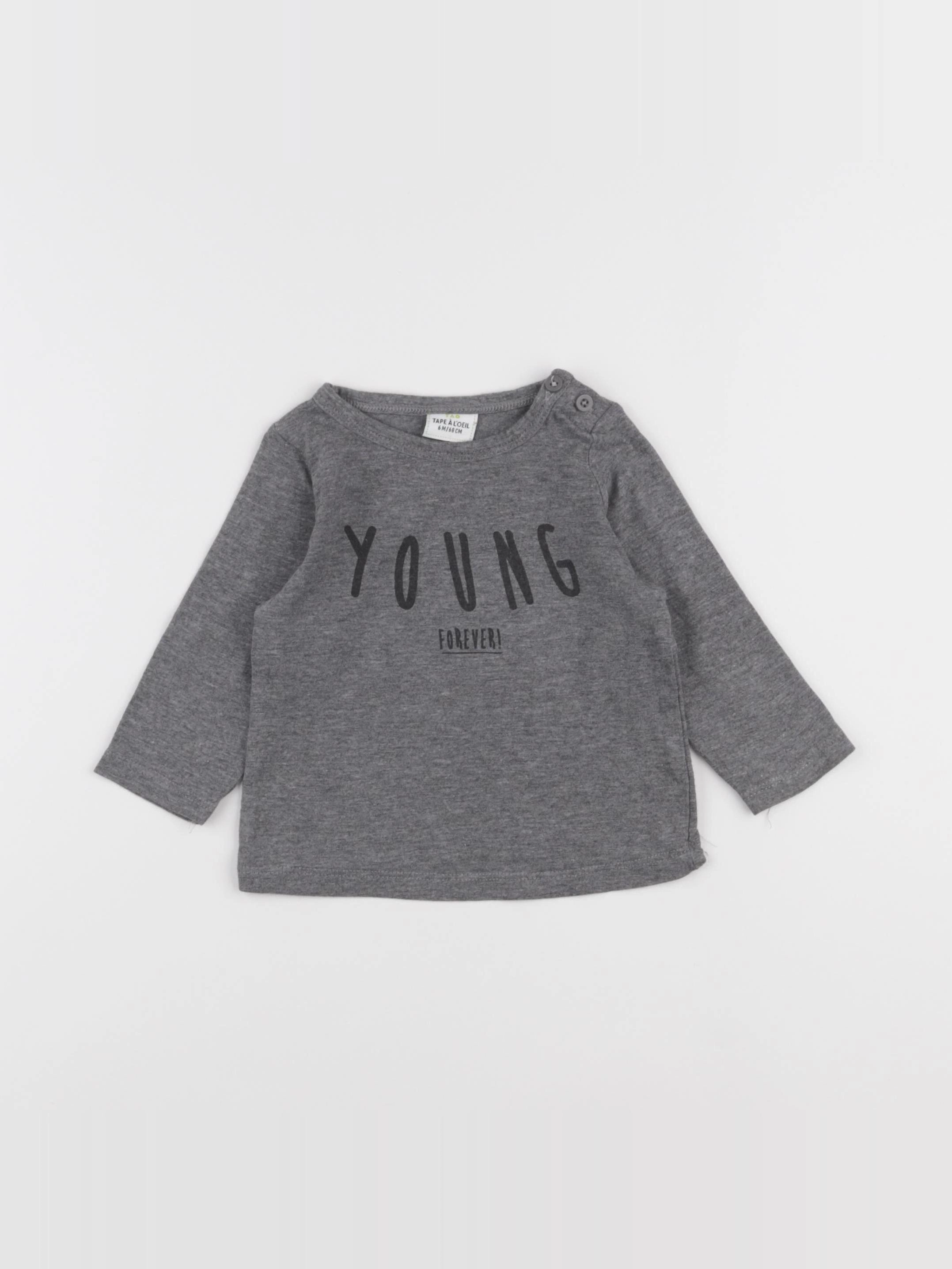 Tape à l'oeil - tee-shirt gris - 6 mois