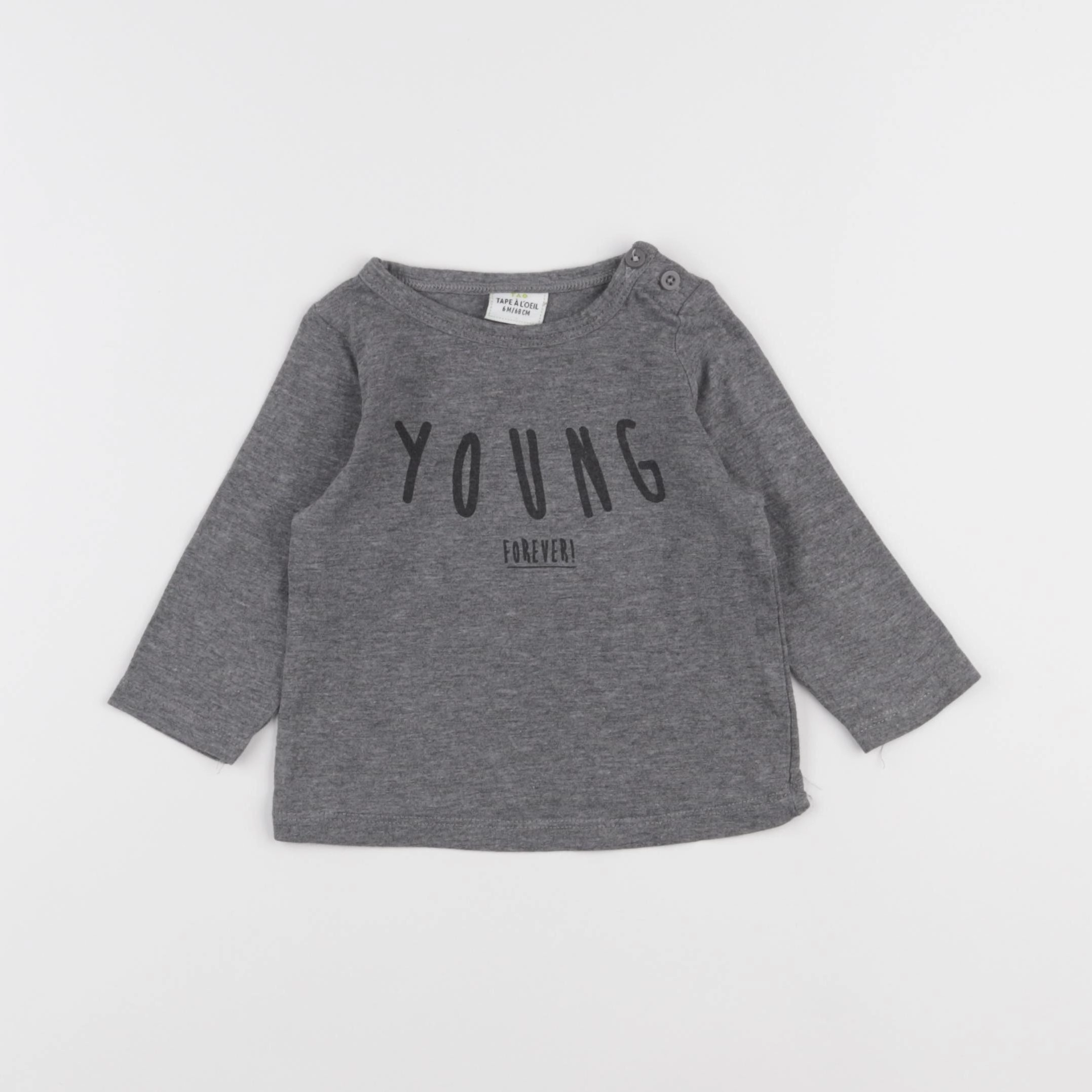 Tape à l'oeil - tee-shirt gris - 6 mois
