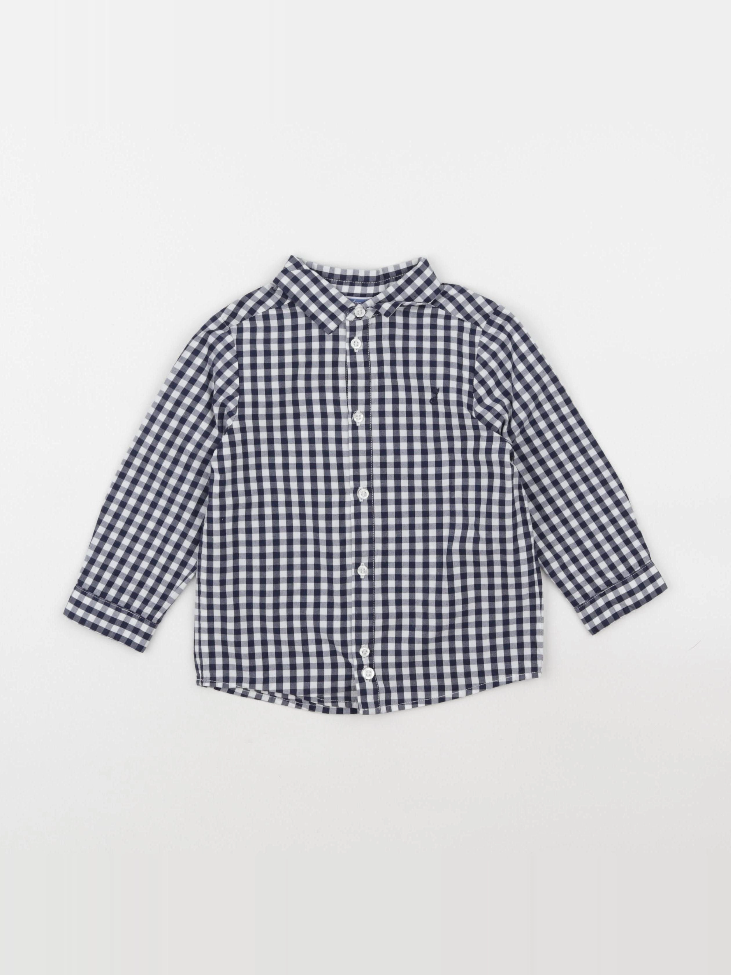 Jacadi - chemise blanc, bleu - 36 mois