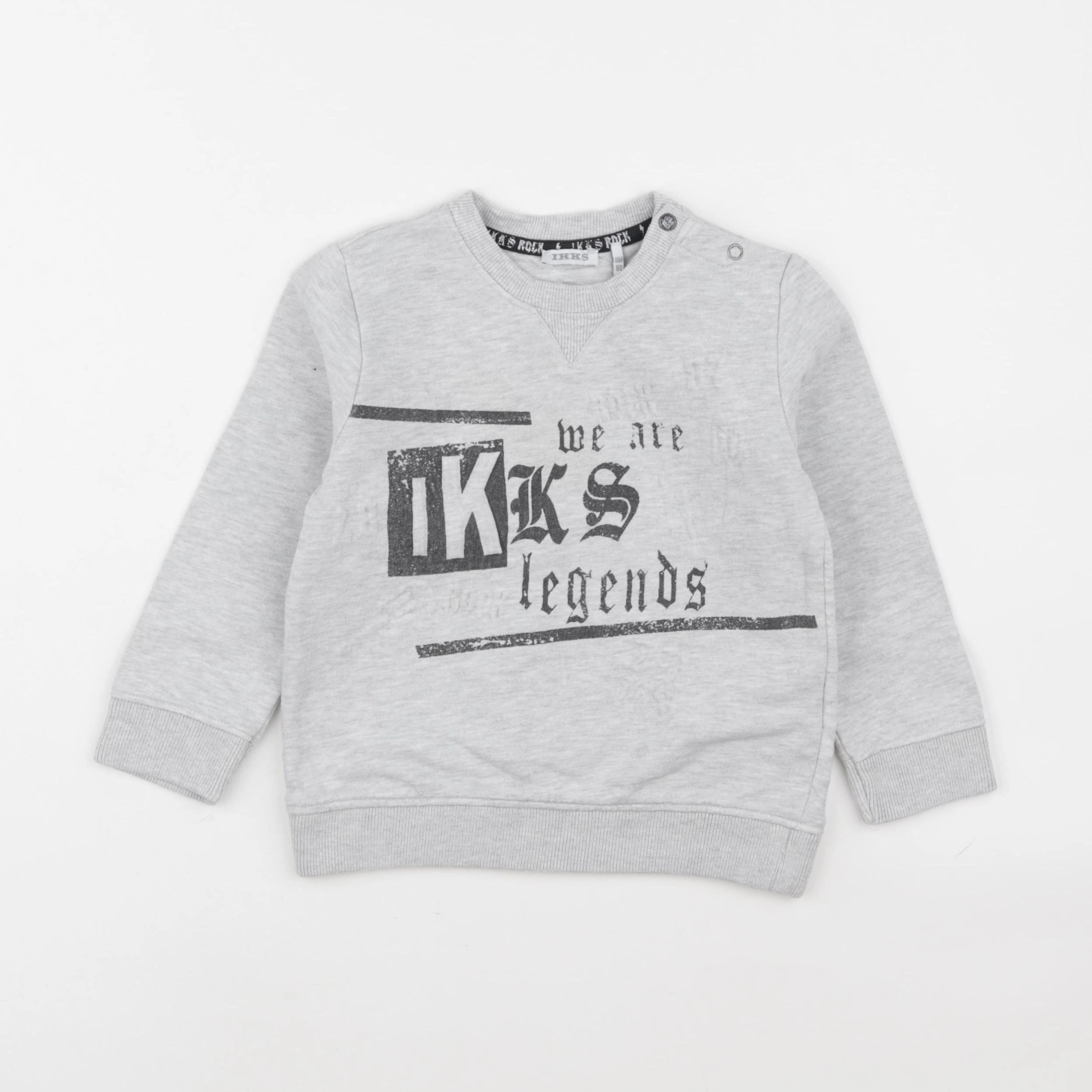 IKKS - sweat gris - 18 mois