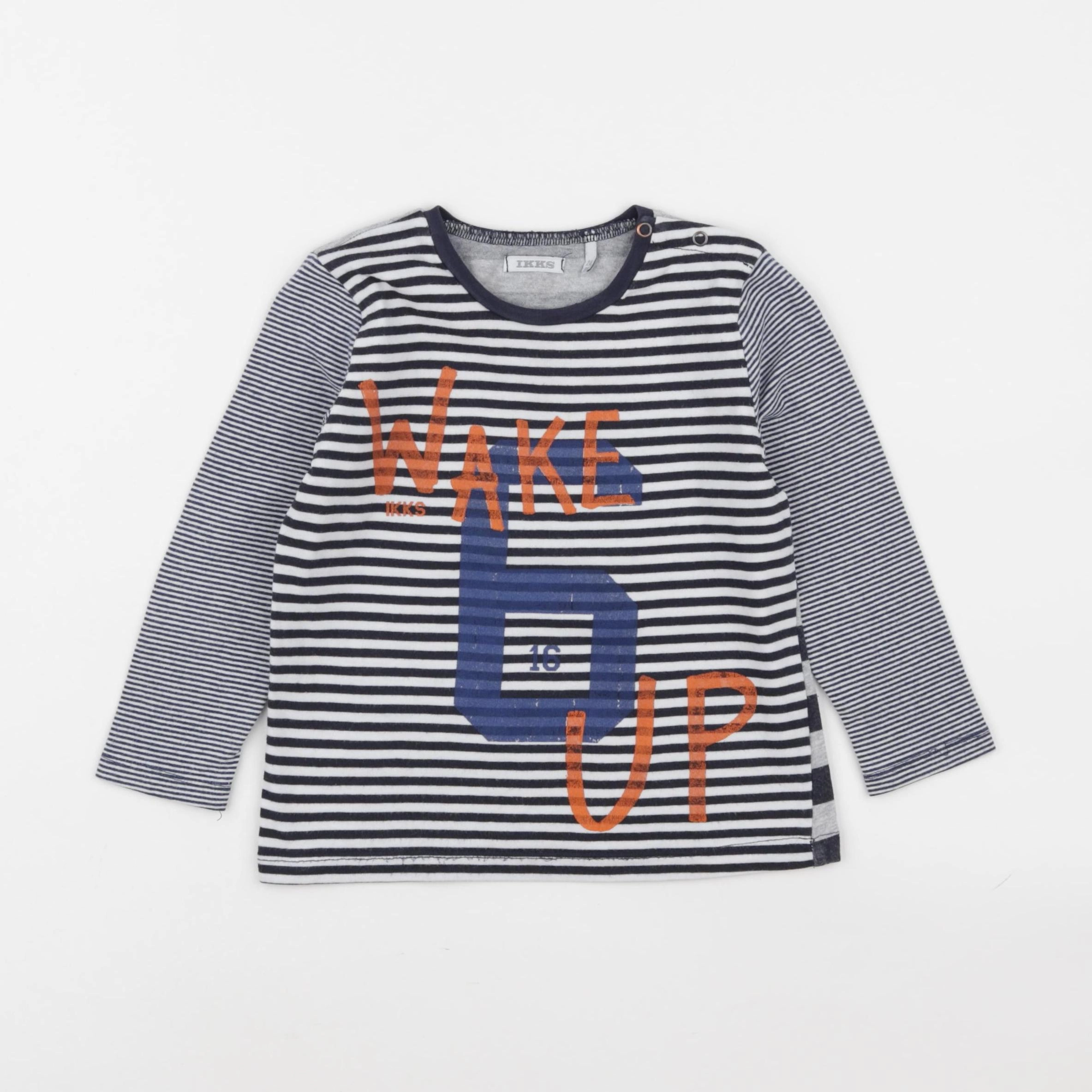 IKKS - tee-shirt bleu - 2 ans