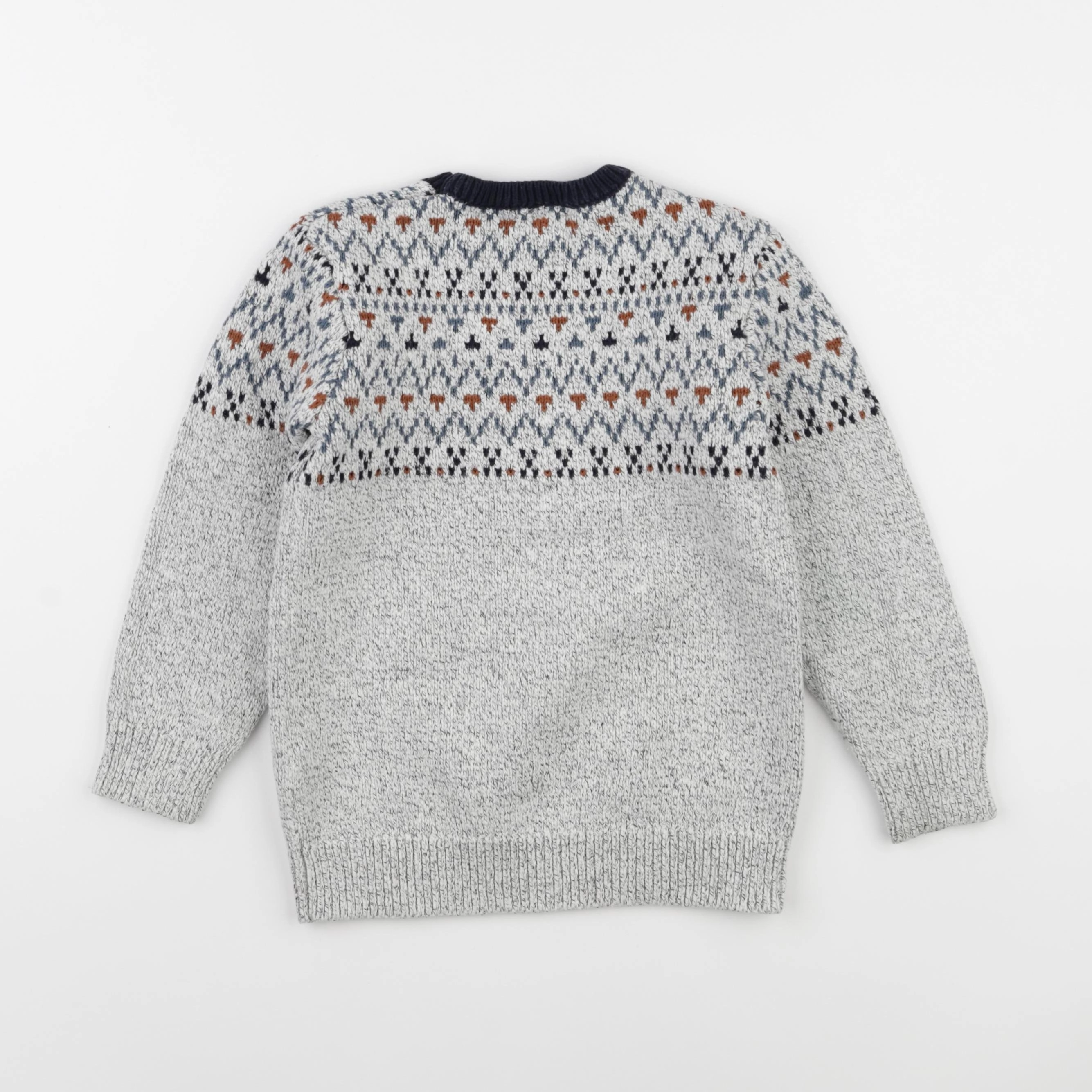 Vertbaudet - pull gris - 6 ans