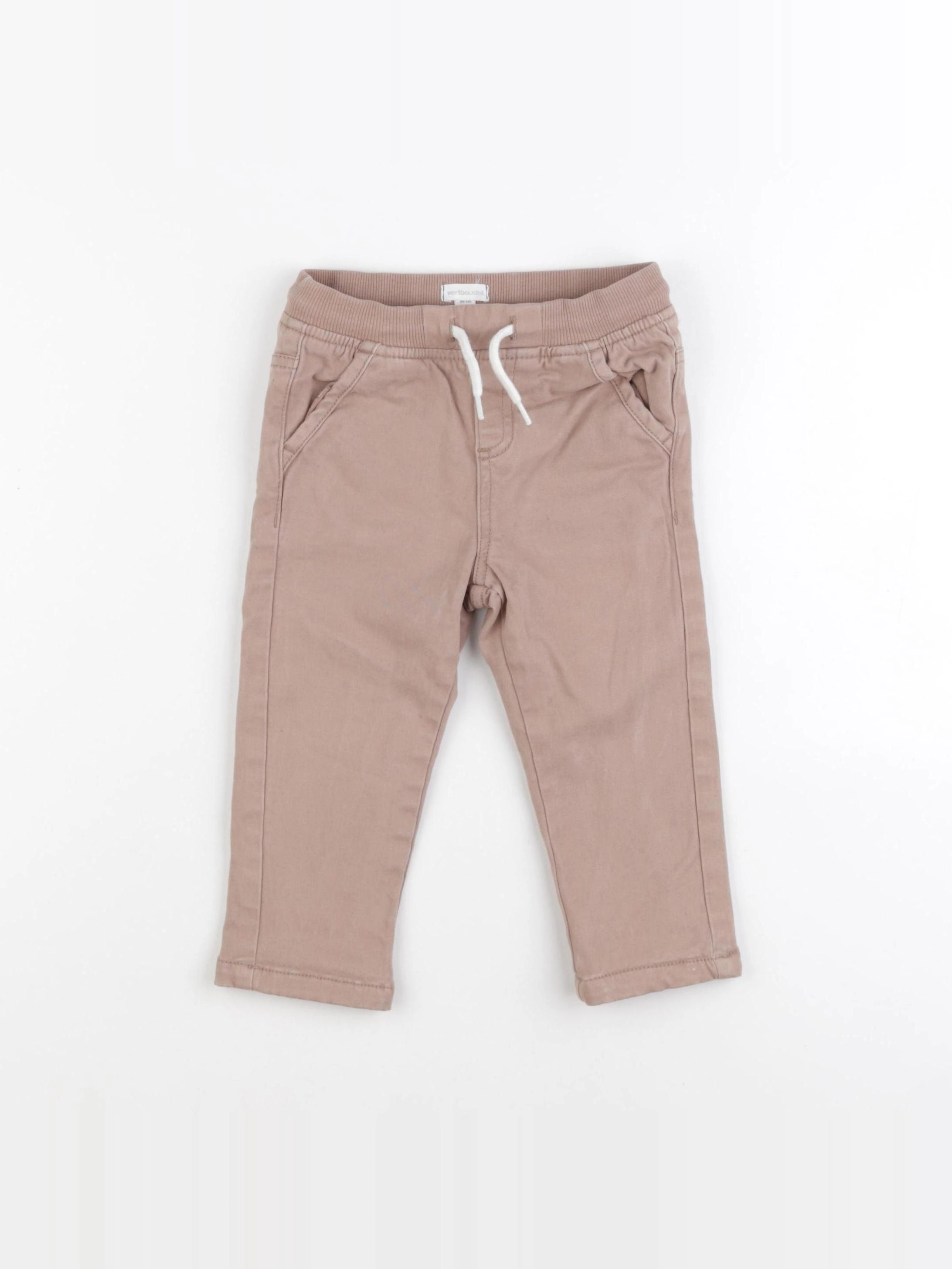 Vertbaudet - pantalon beige - 24 mois