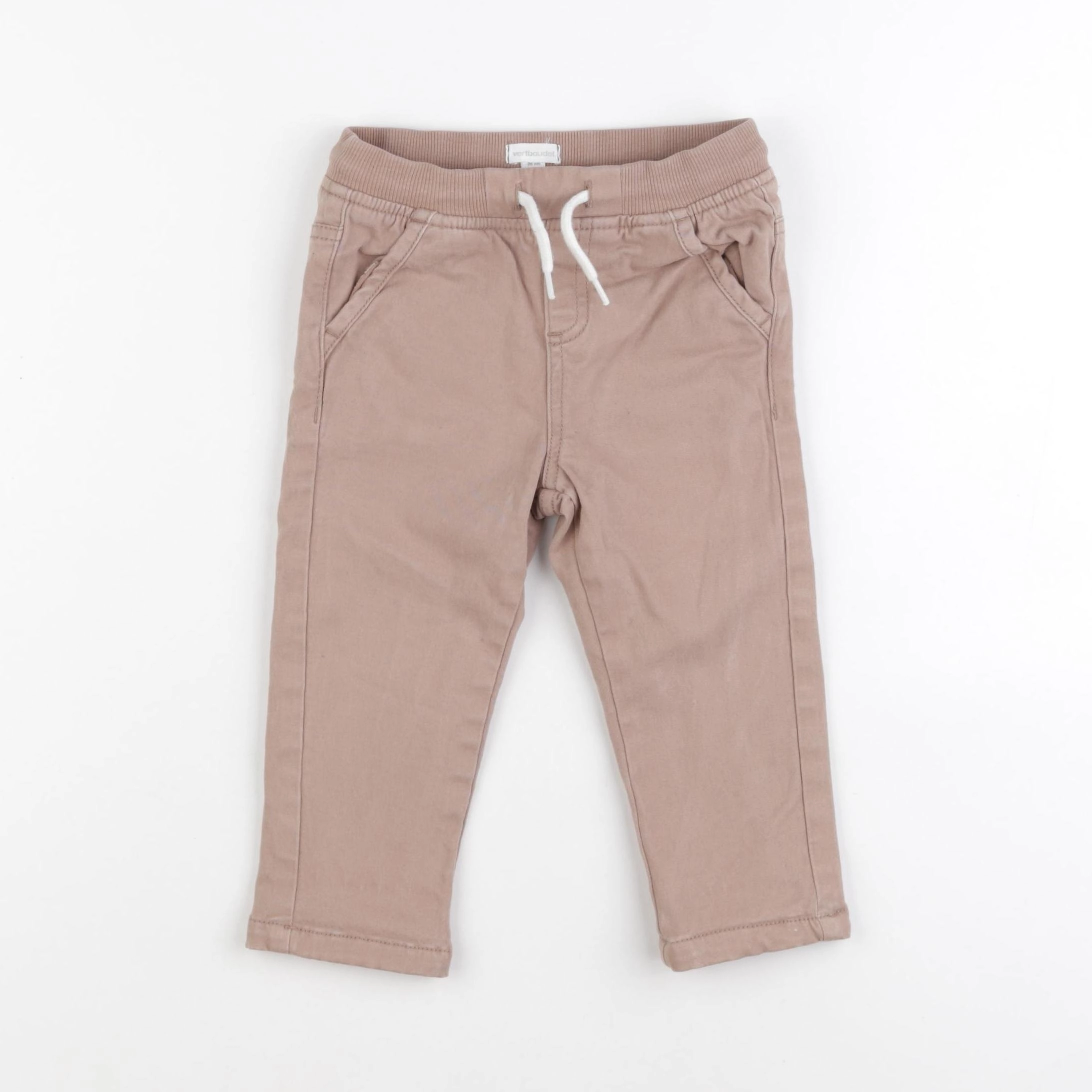 Vertbaudet - pantalon beige - 24 mois