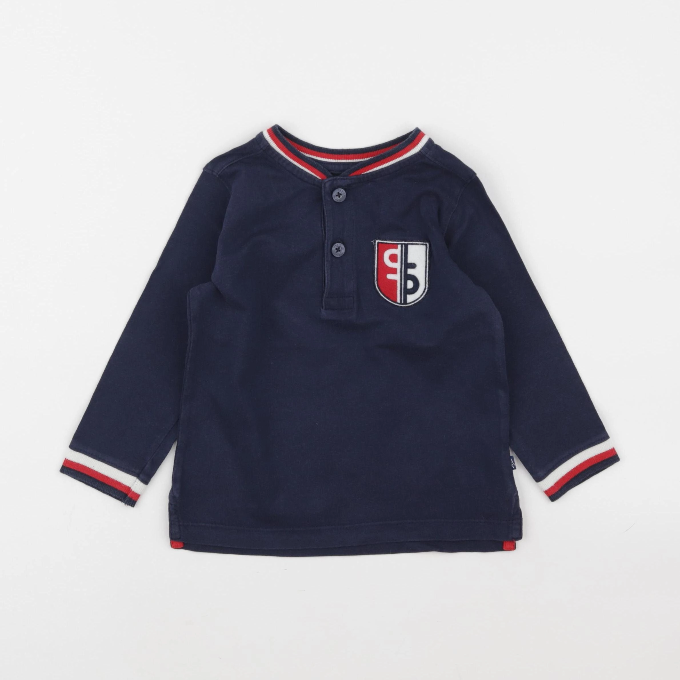 Okaidi - polo bleu - 2 ans