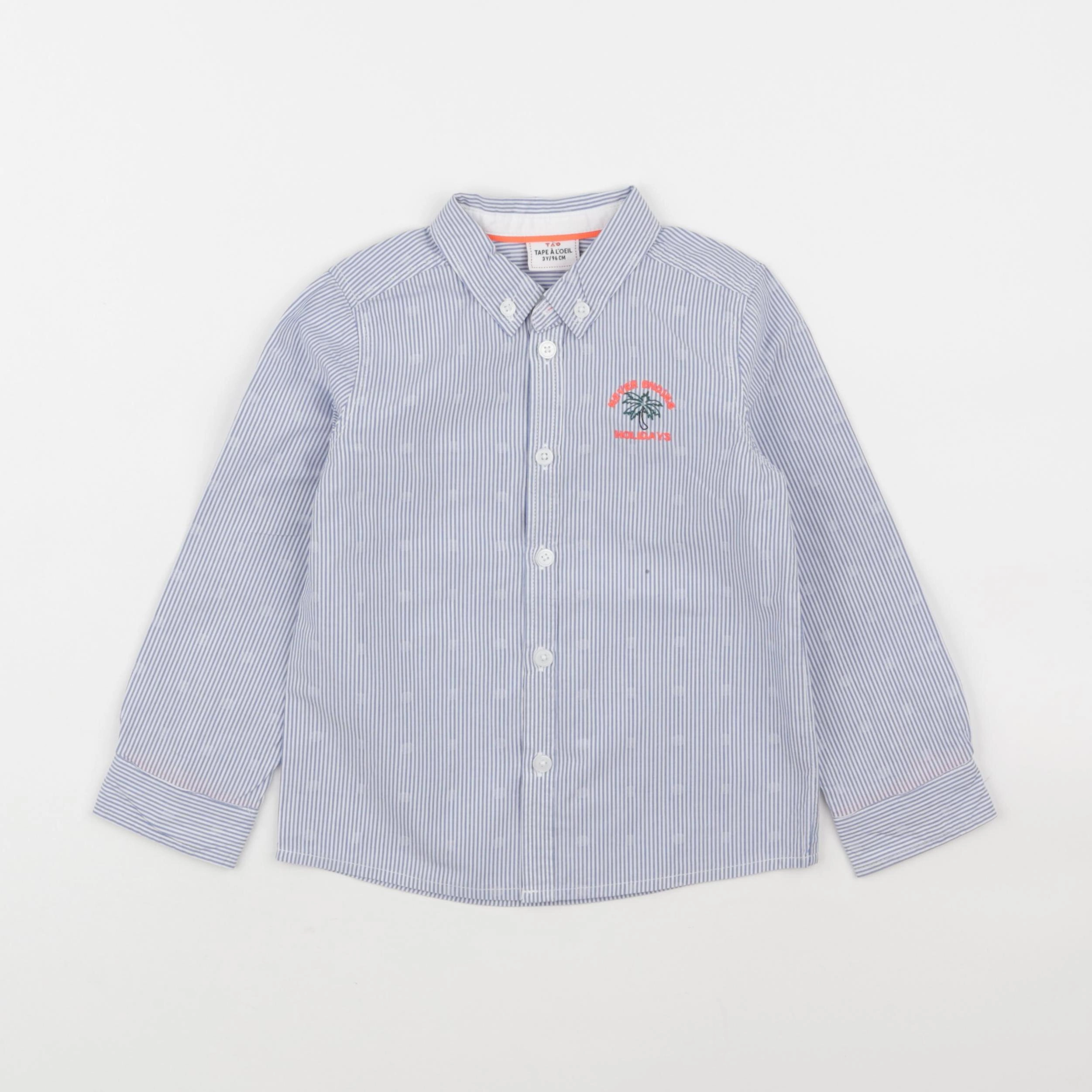 Tape à l'oeil - chemise bleu - 3 ans