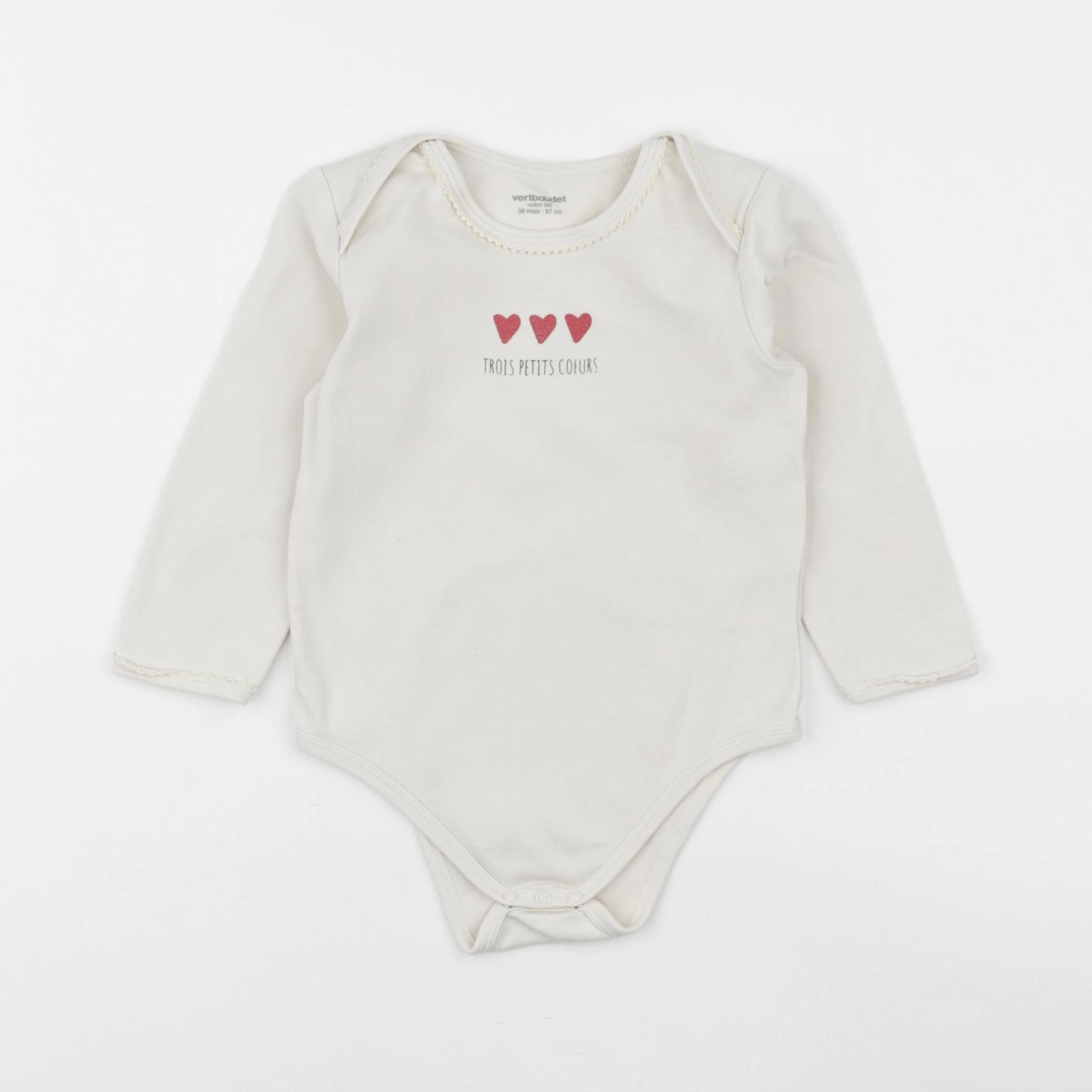 Vertbaudet - body beige - 36 mois