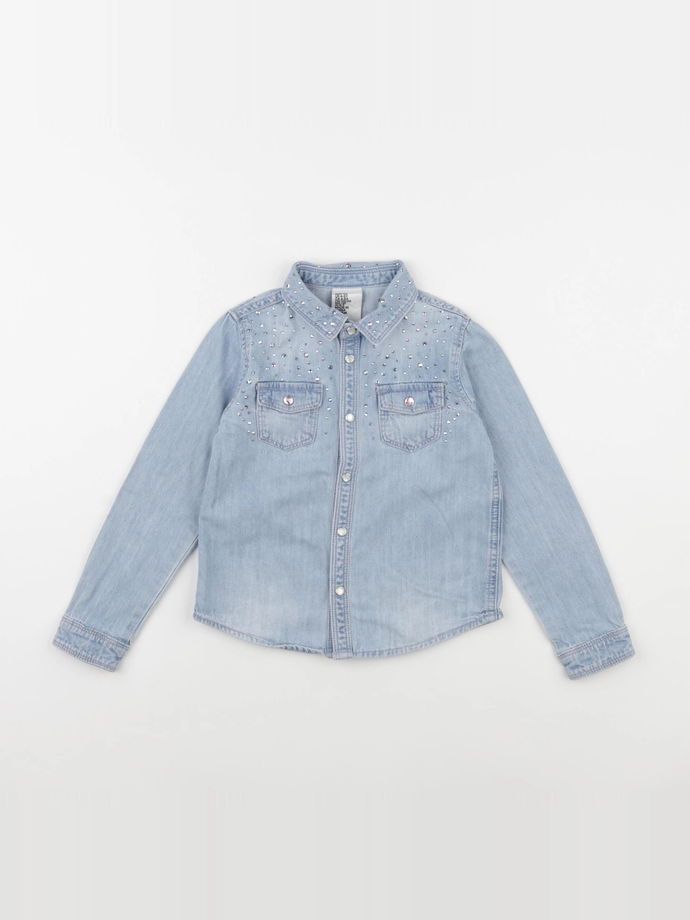 H&M - chemise bleu - 4/5 ans