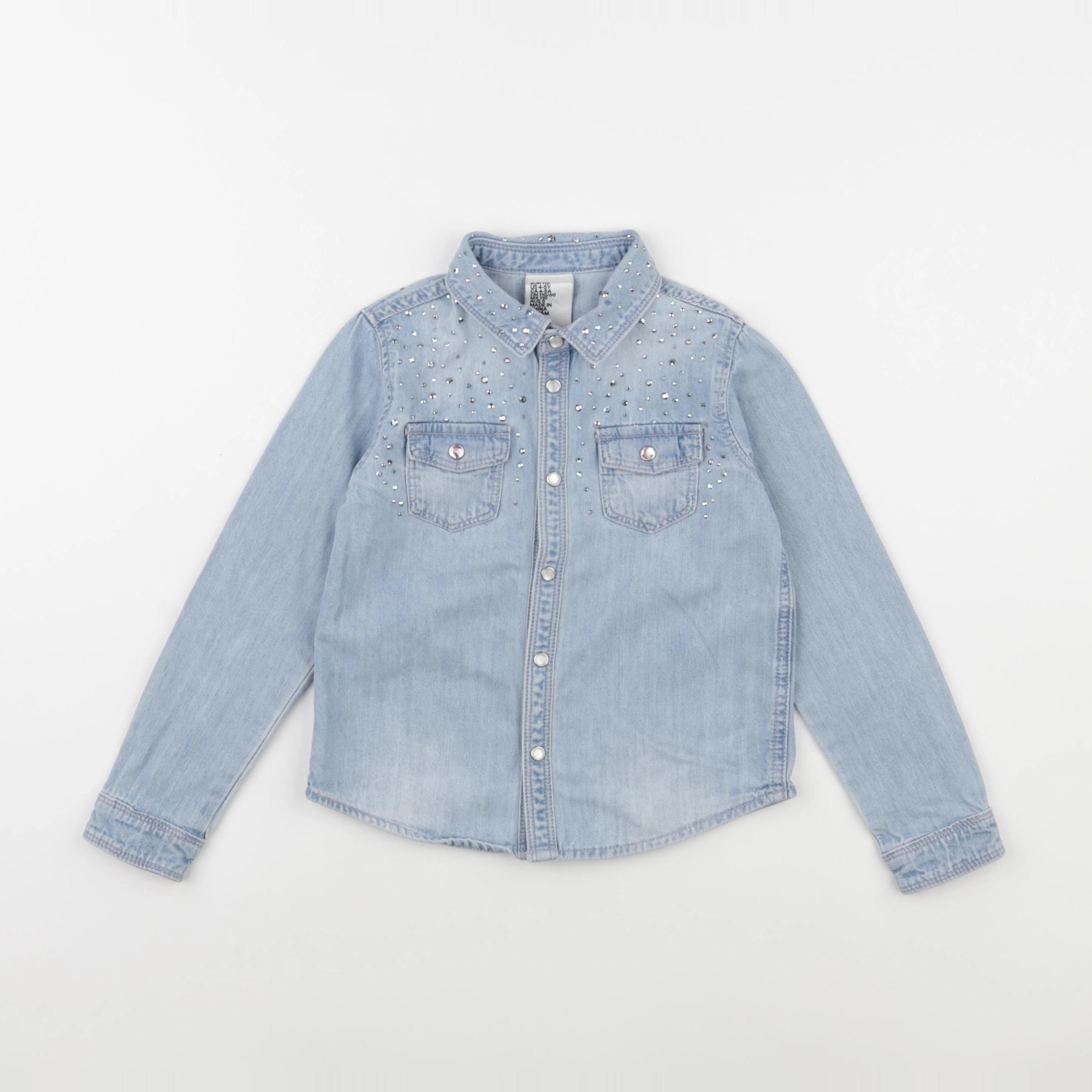 H&M - chemise bleu - 4/5 ans