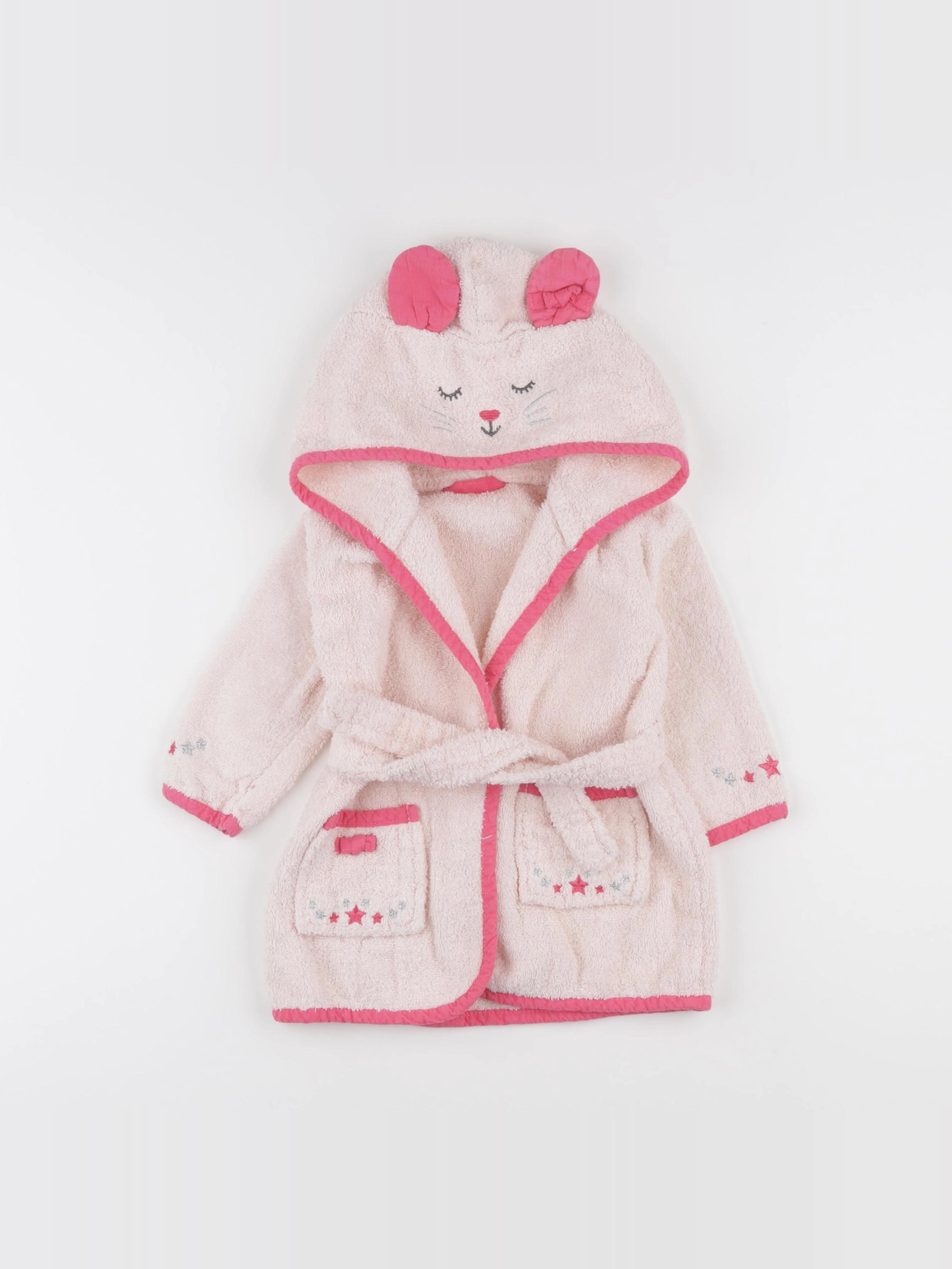 Vertbaudet - peignoir rose - 9/12 mois
