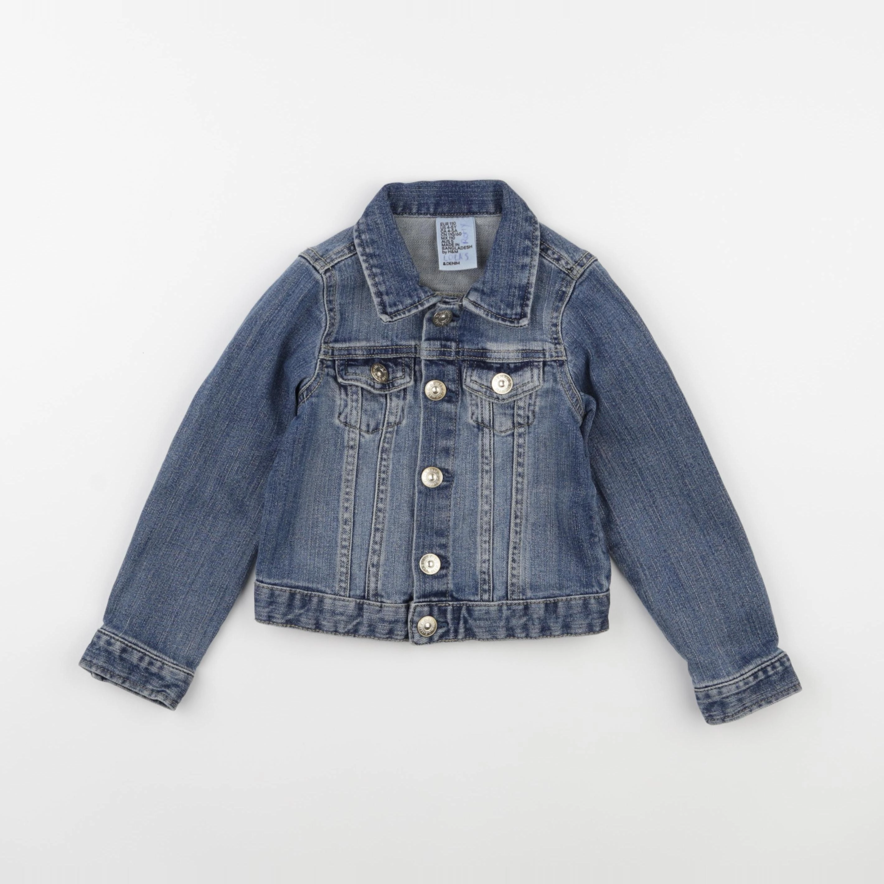 H&M - veste bleu - 4/5 ans