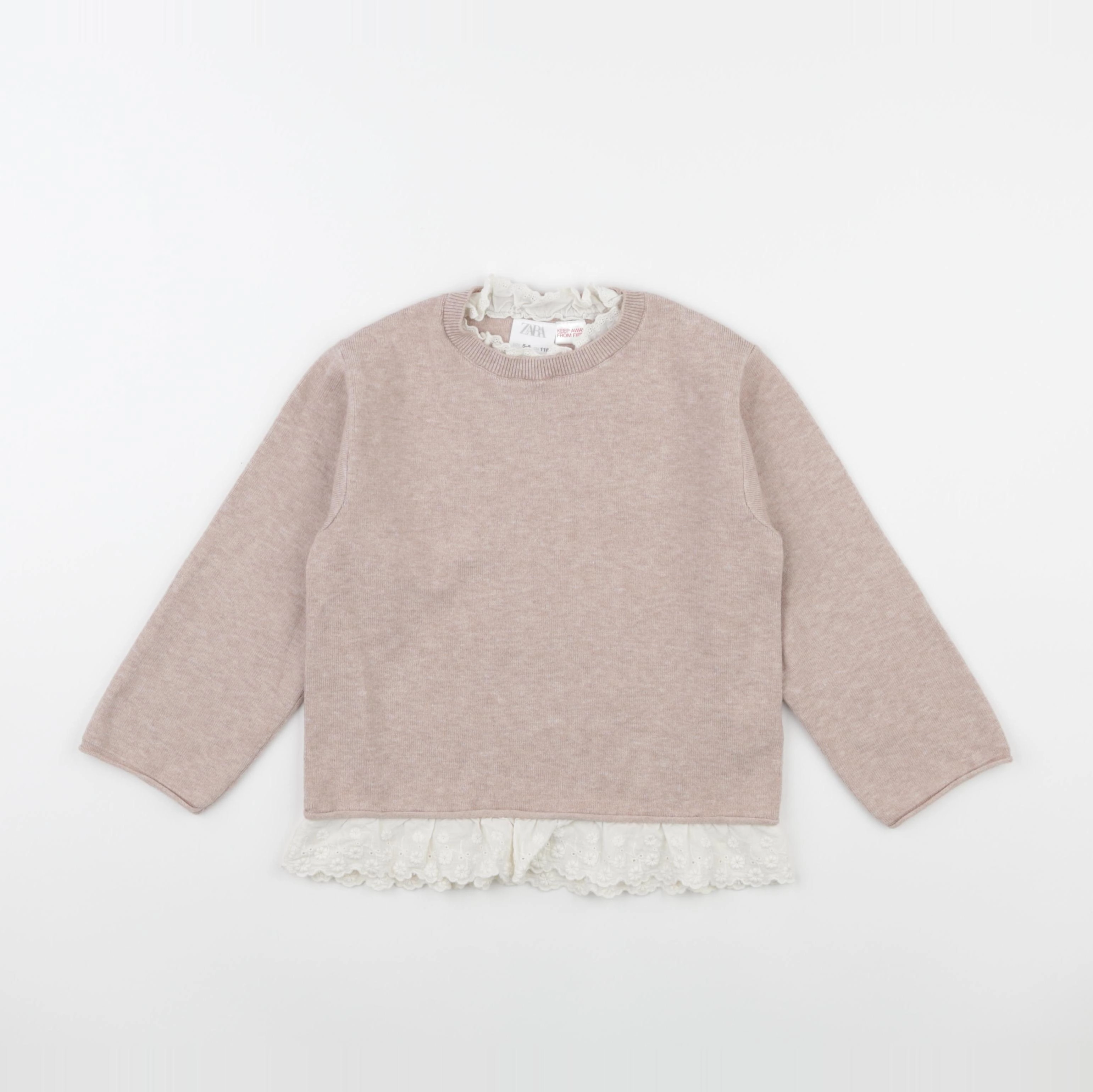 Zara - pull beige - 5/6 ans