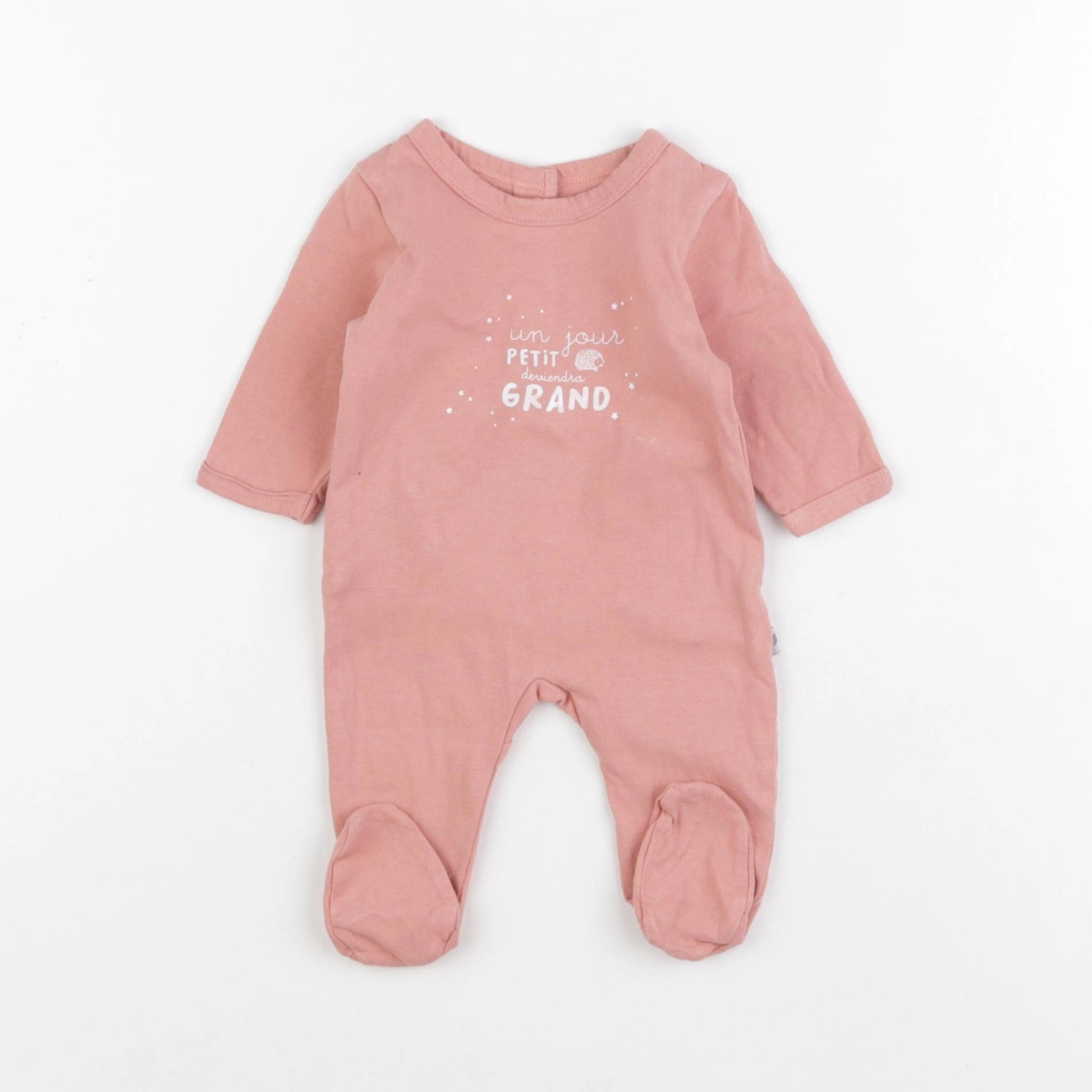 Vertbaudet - pyjama coton rose - 1 mois