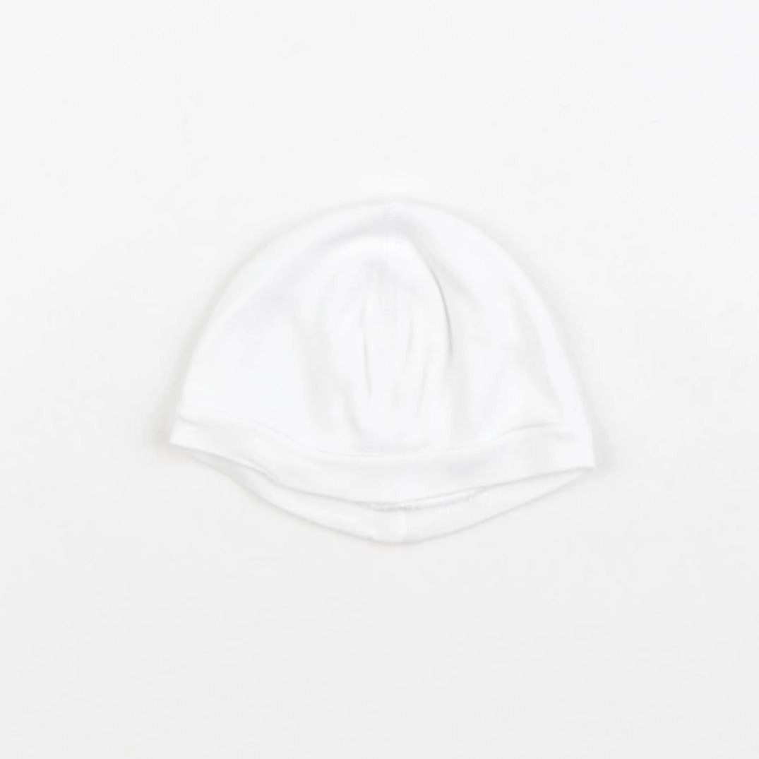 Petit Bateau - bonnet de naissance blanc - 1 mois