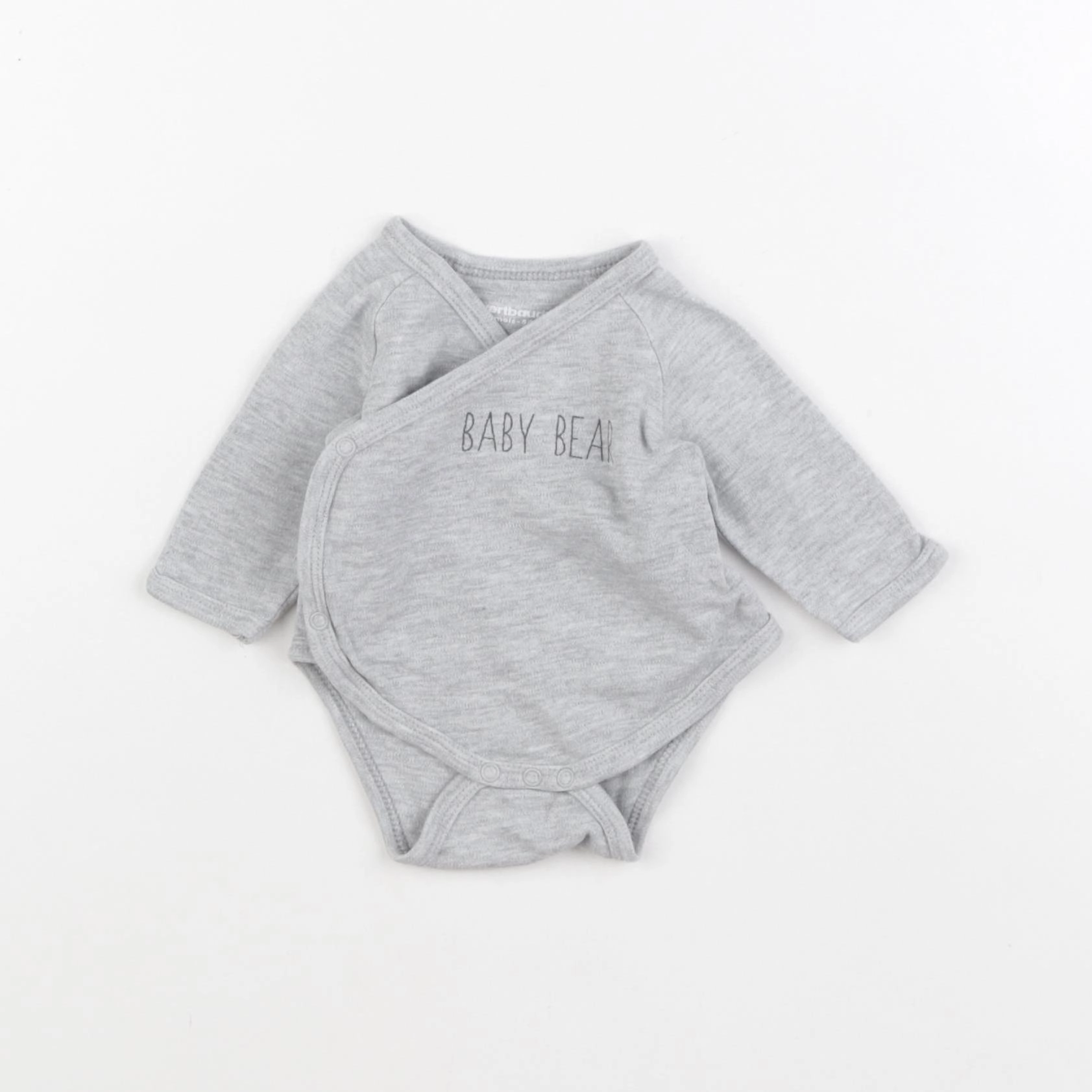 Vertbaudet - body gris - 1 mois
