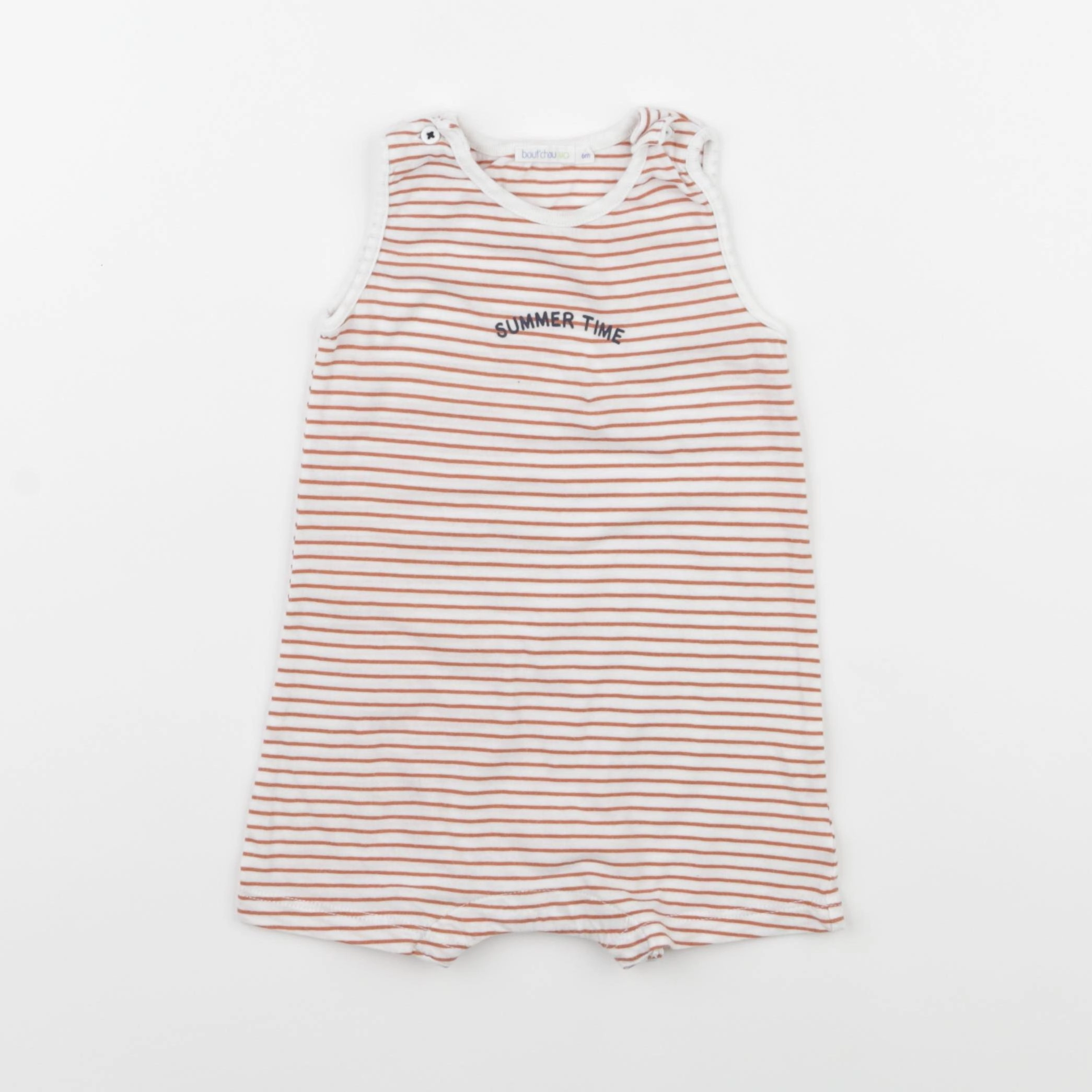 Boutchou - pyjama coton blanc - 6 mois
