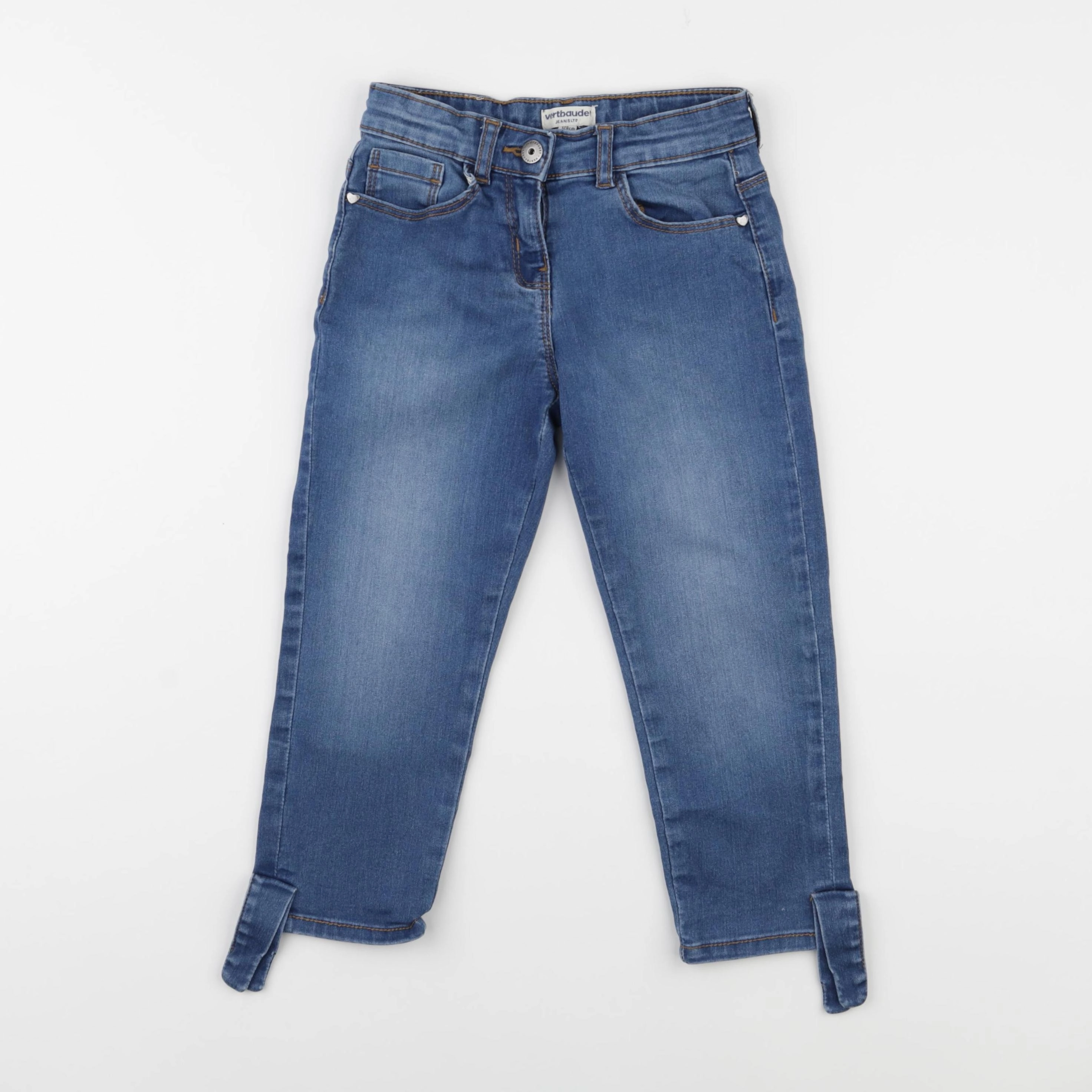 Vertbaudet - pantacourt bleu - 8 ans