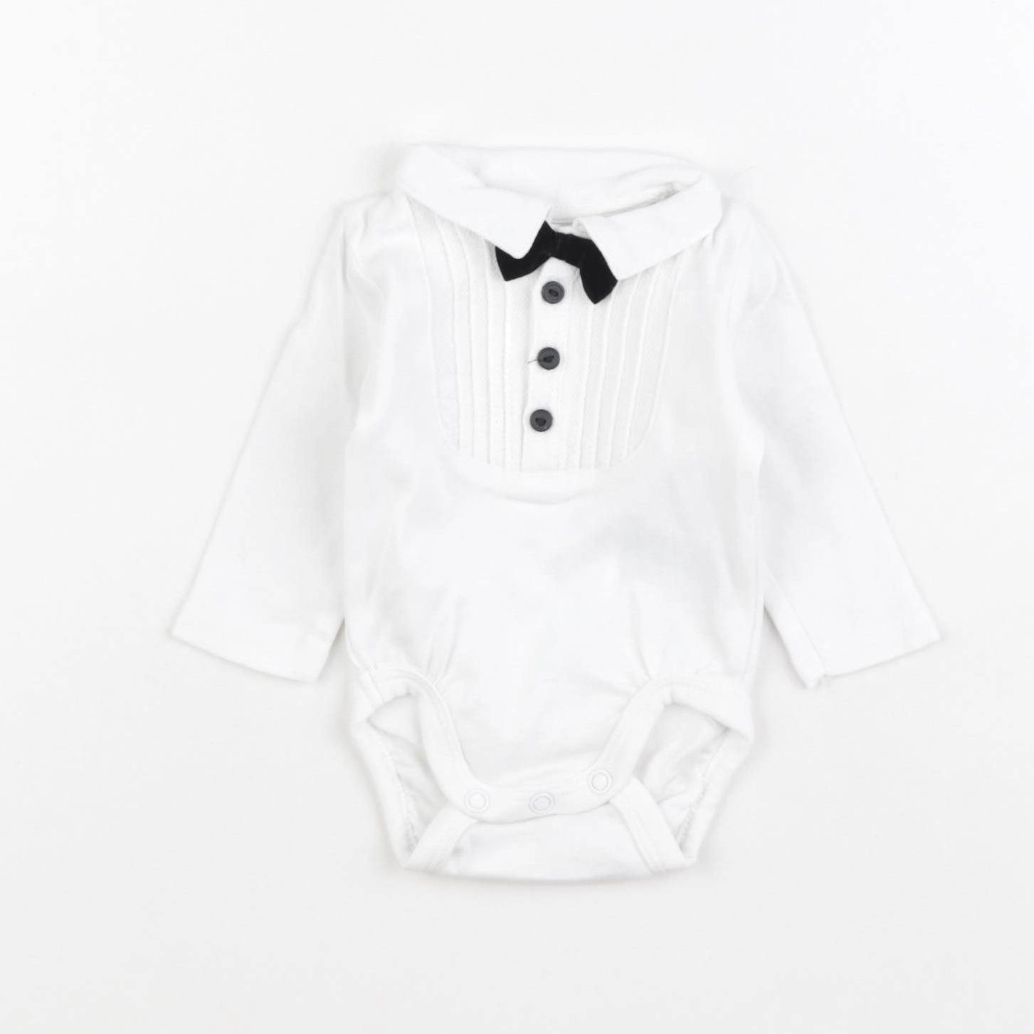 H&M - body à col blanc - 0/1 mois