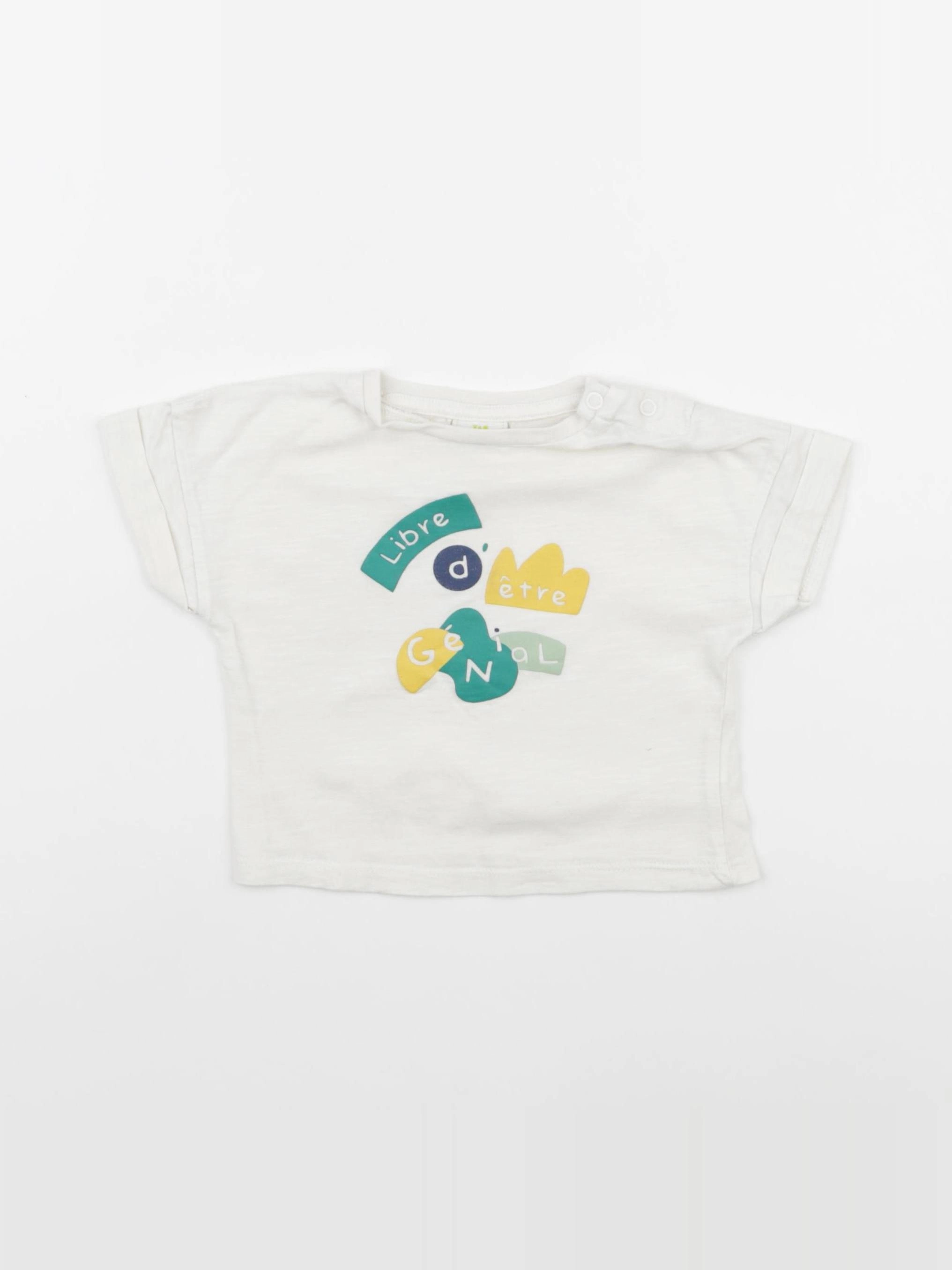 Tape à l'oeil - tee-shirt blanc - 6 mois