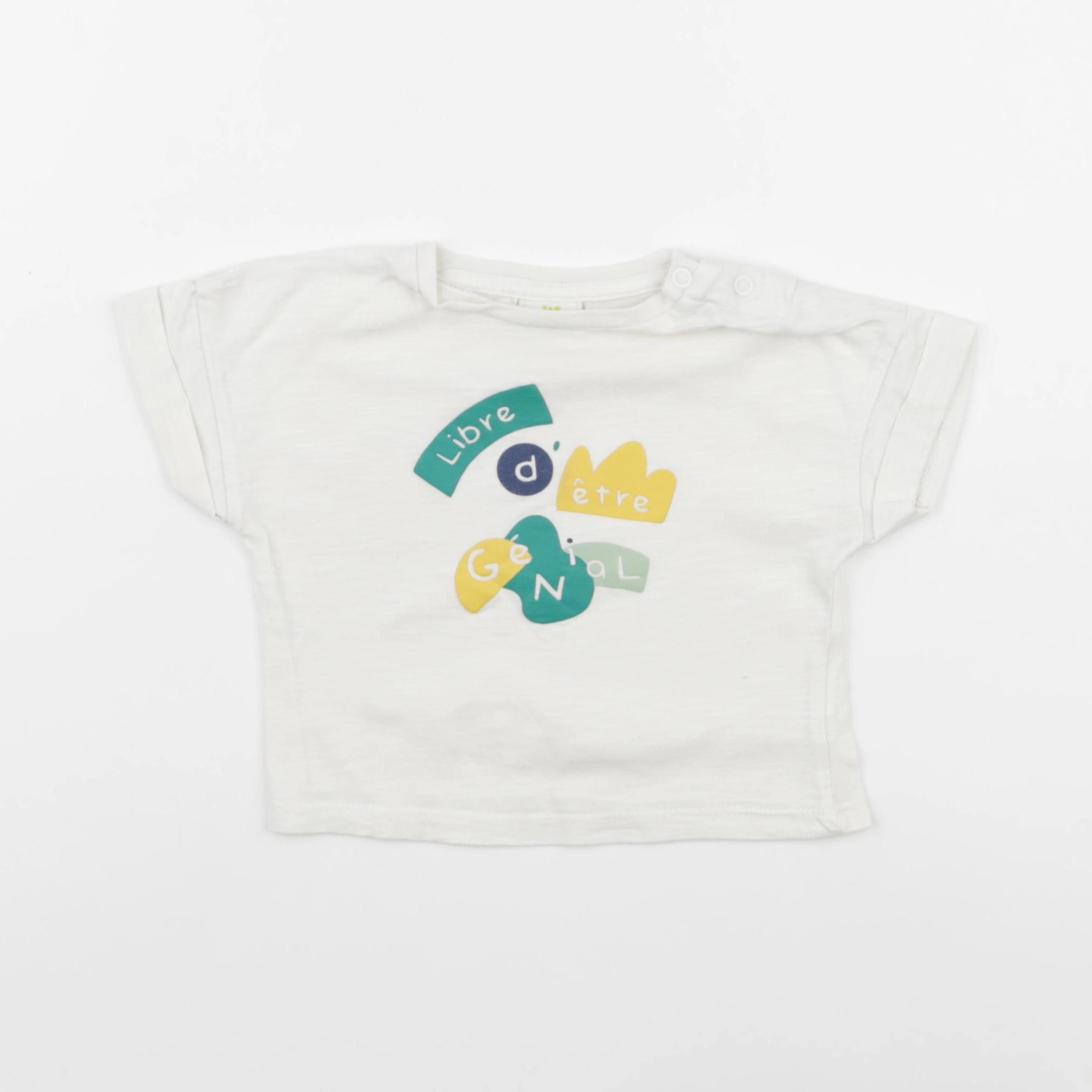 Tape à l'oeil - tee-shirt blanc - 6 mois