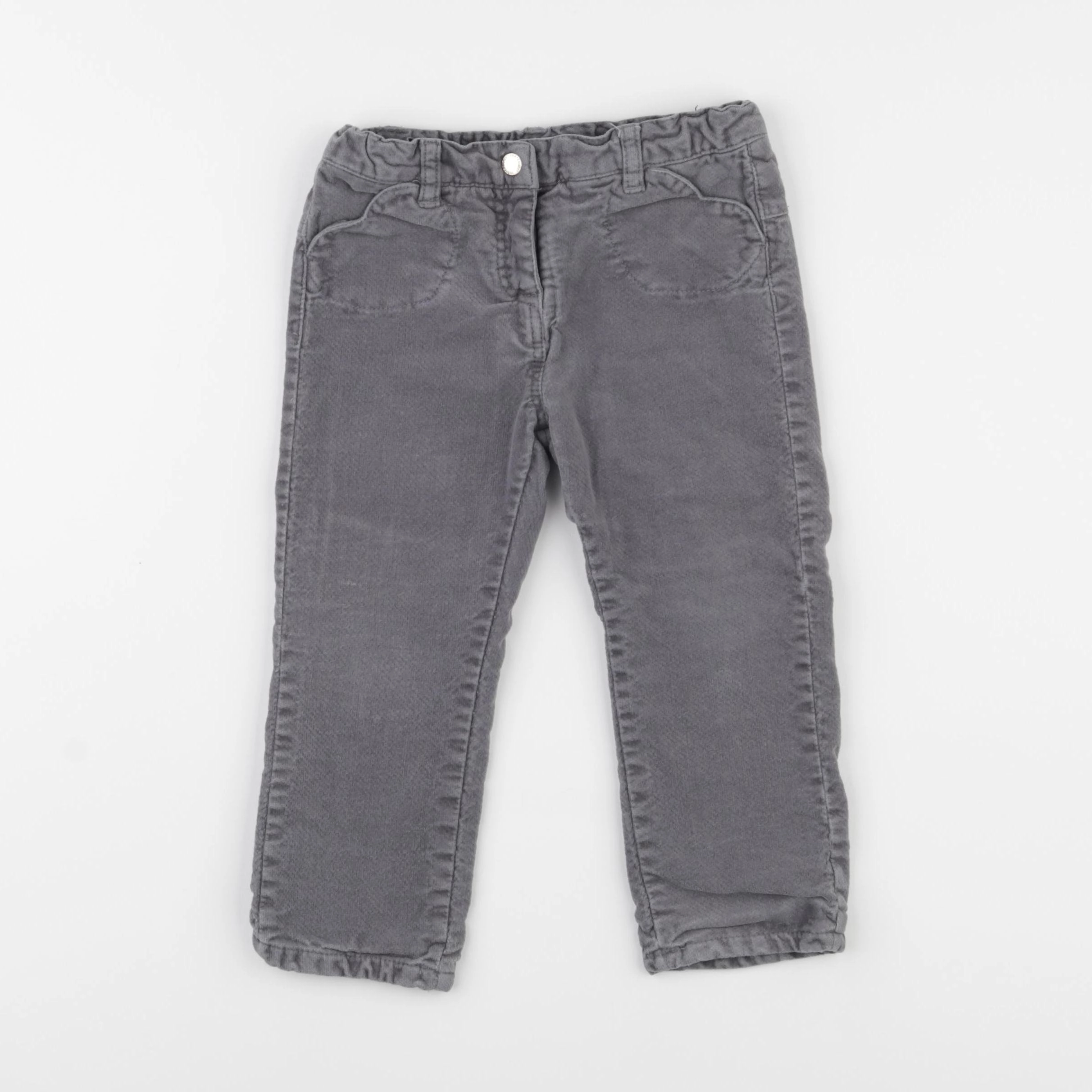 Vertbaudet - pantalon doublé gris - 2 ans