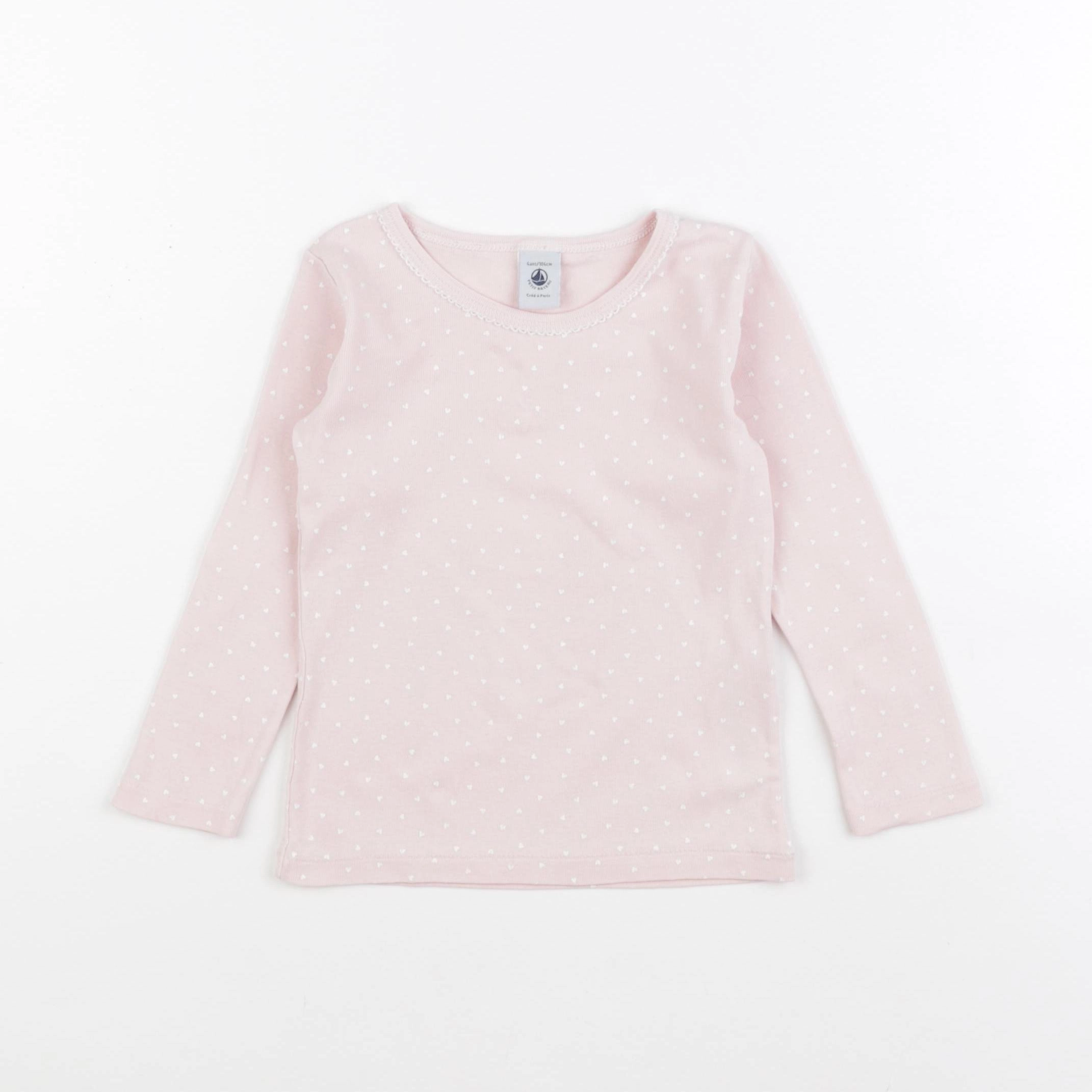 Petit Bateau - maillot de corps rose - 4 ans
