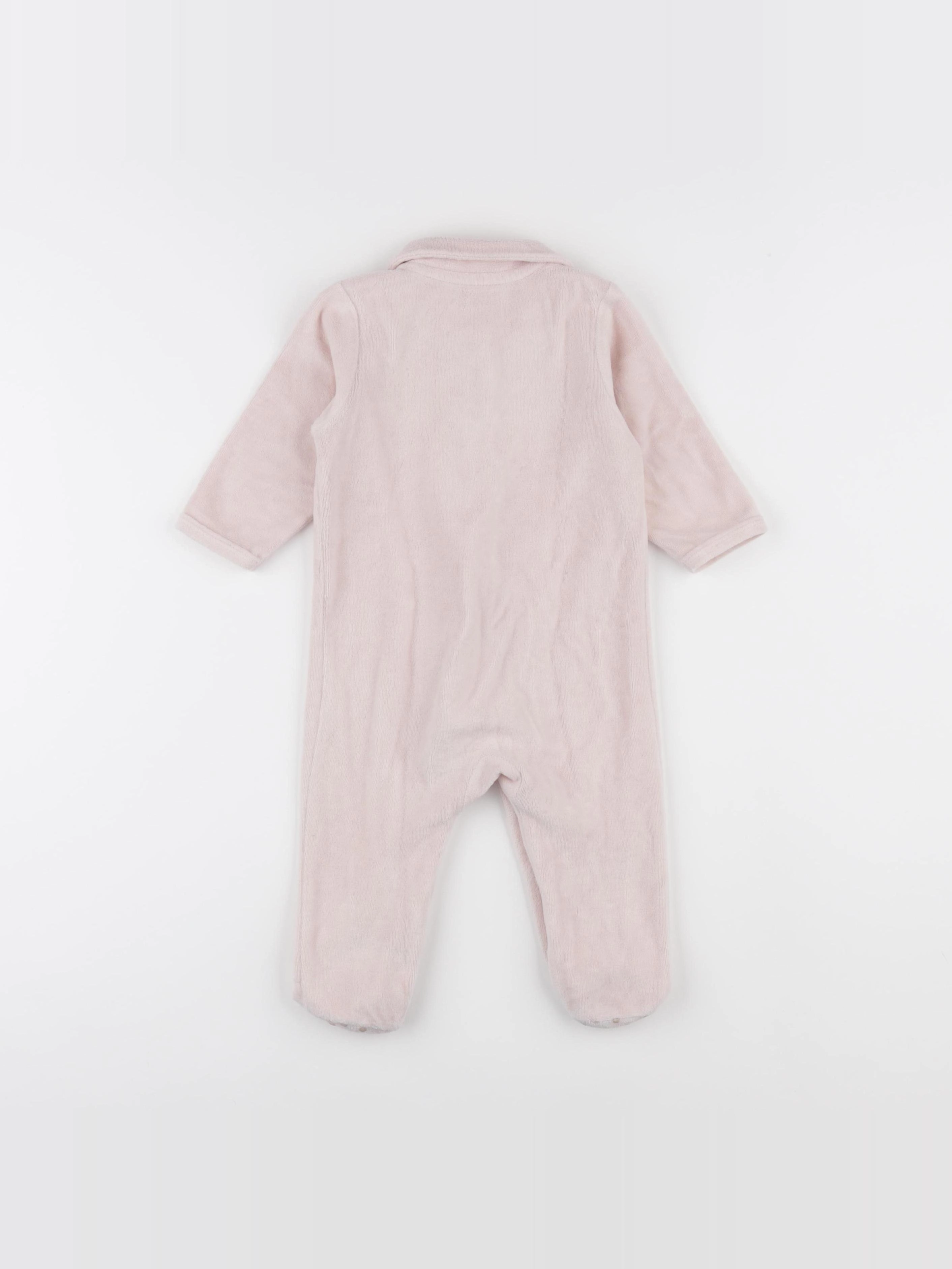 Vertbaudet - pyjama velours rose - 9 mois