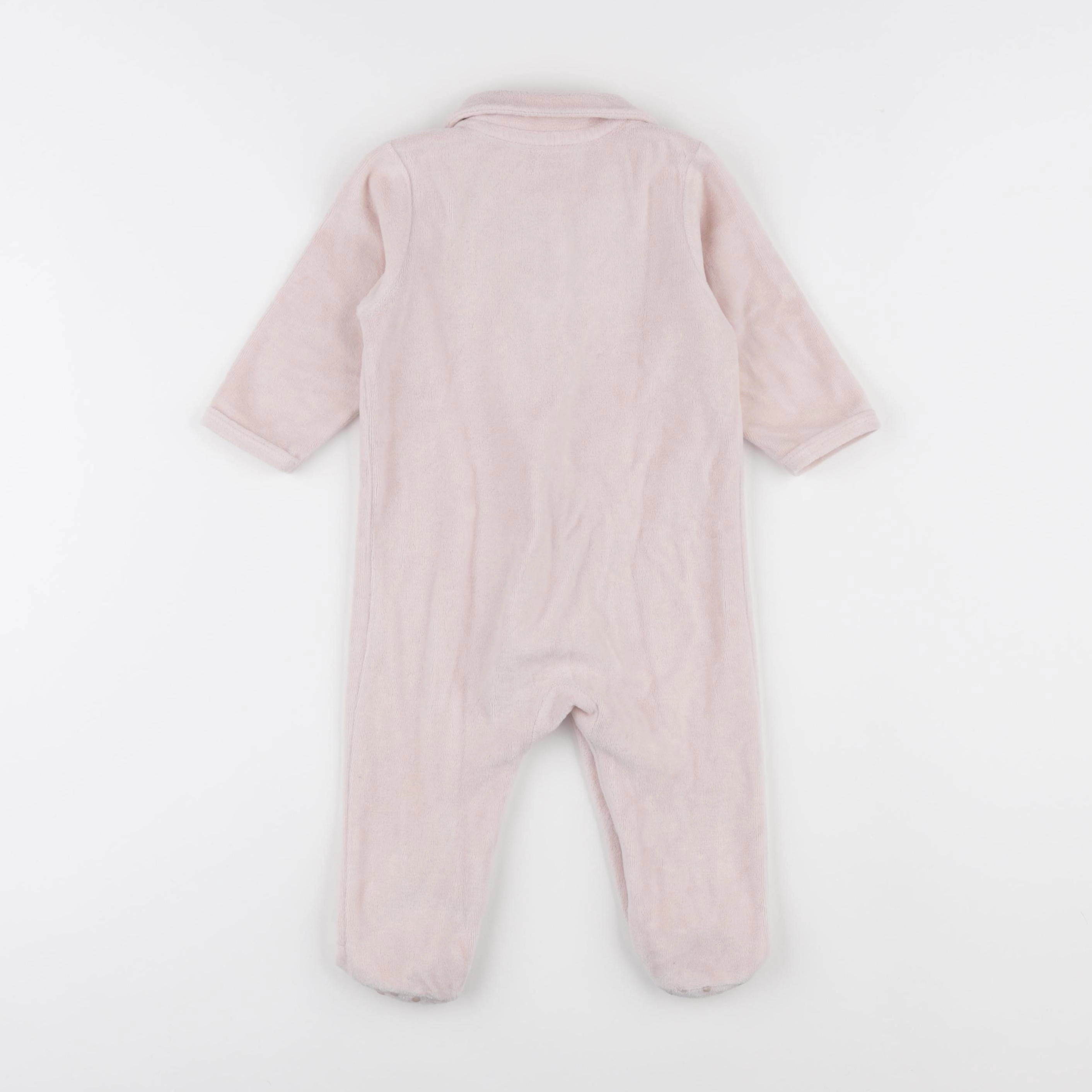 Vertbaudet - pyjama velours rose - 9 mois