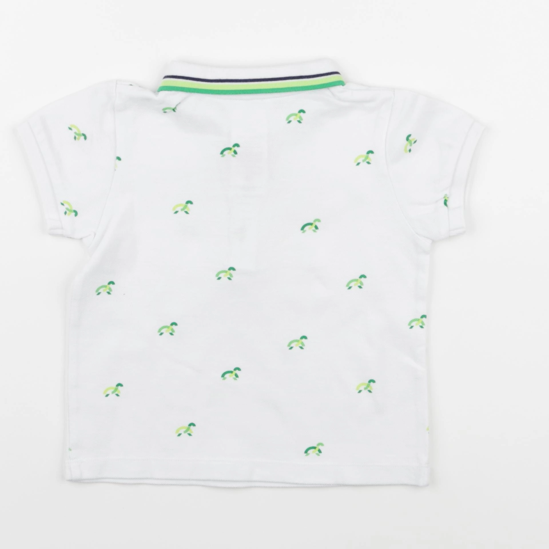 Jacadi - polo blanc, vert - 36 mois