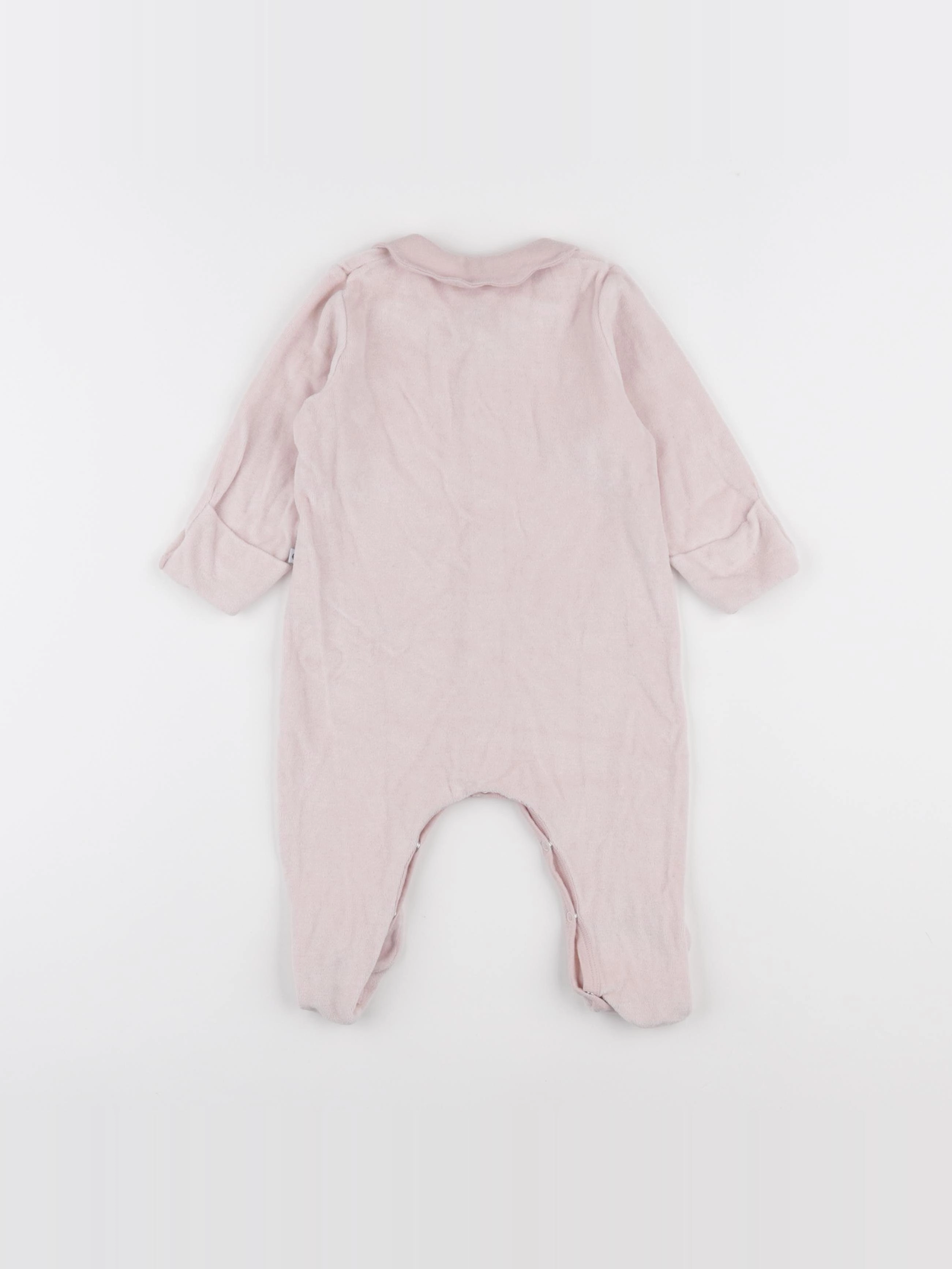Petit Bateau - pyjama velours rose - 9 mois