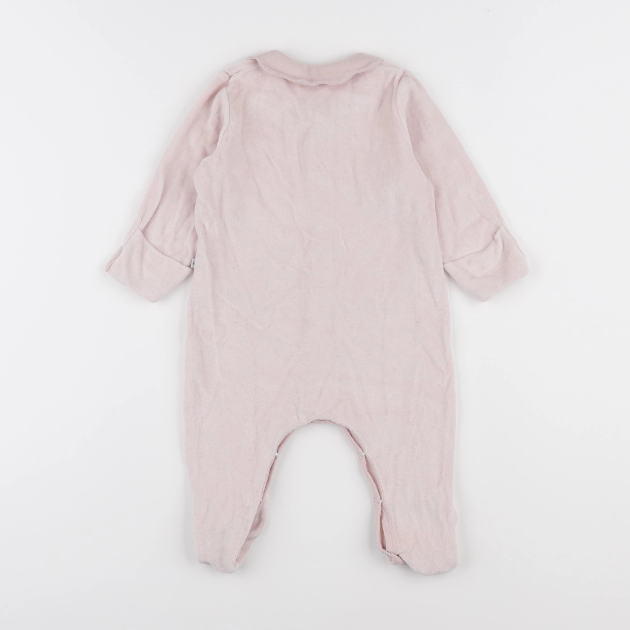 Petit Bateau - pyjama velours rose - 9 mois