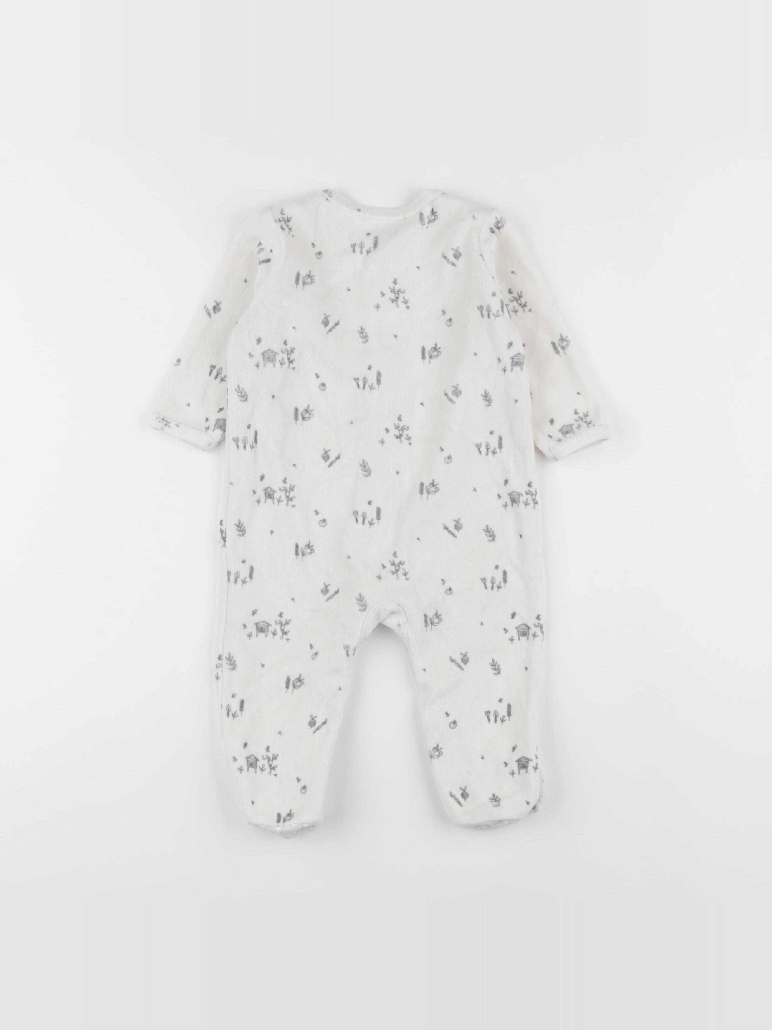 Vertbaudet - pyjama velours beige - 9 mois