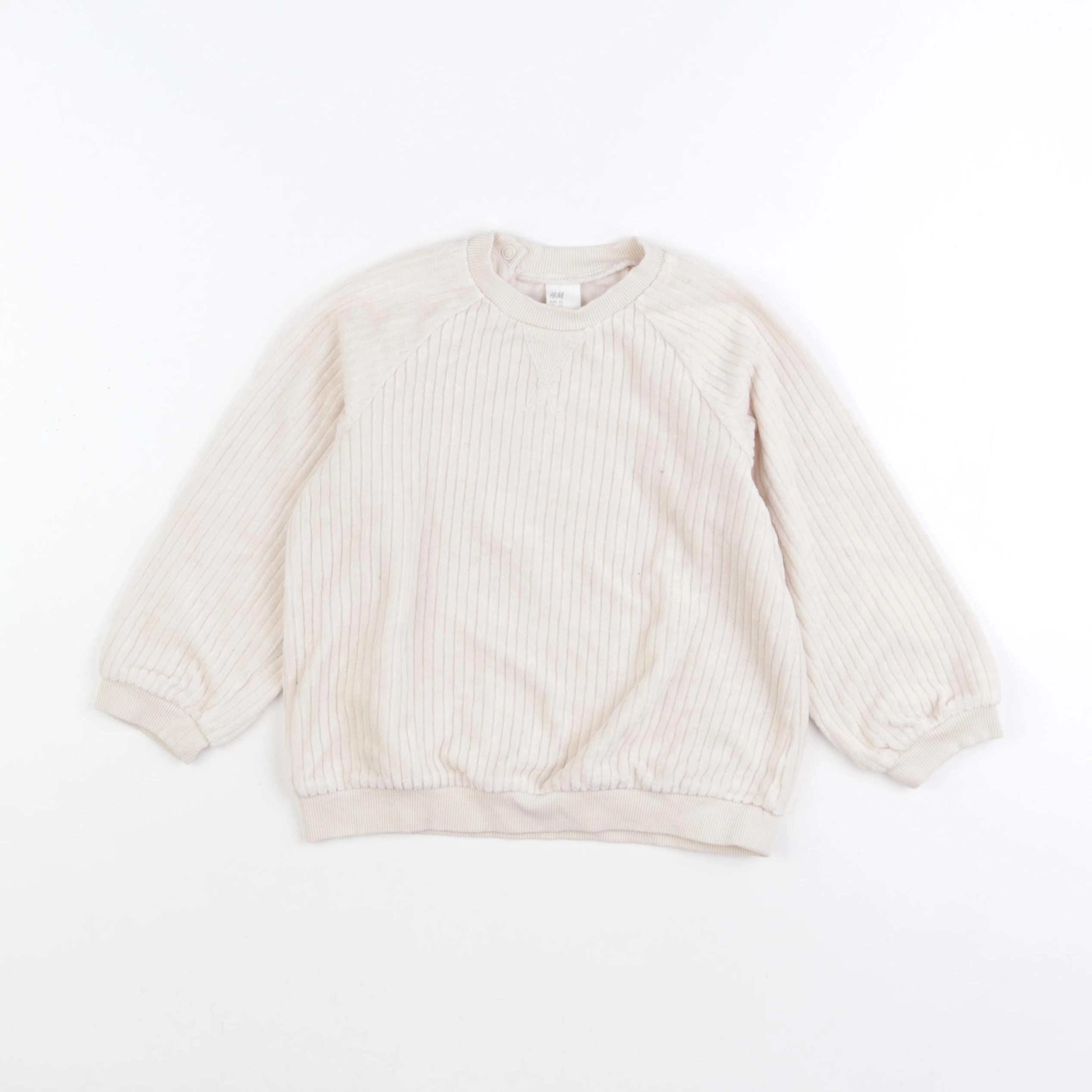 H&M - sweat beige - 18/24 mois