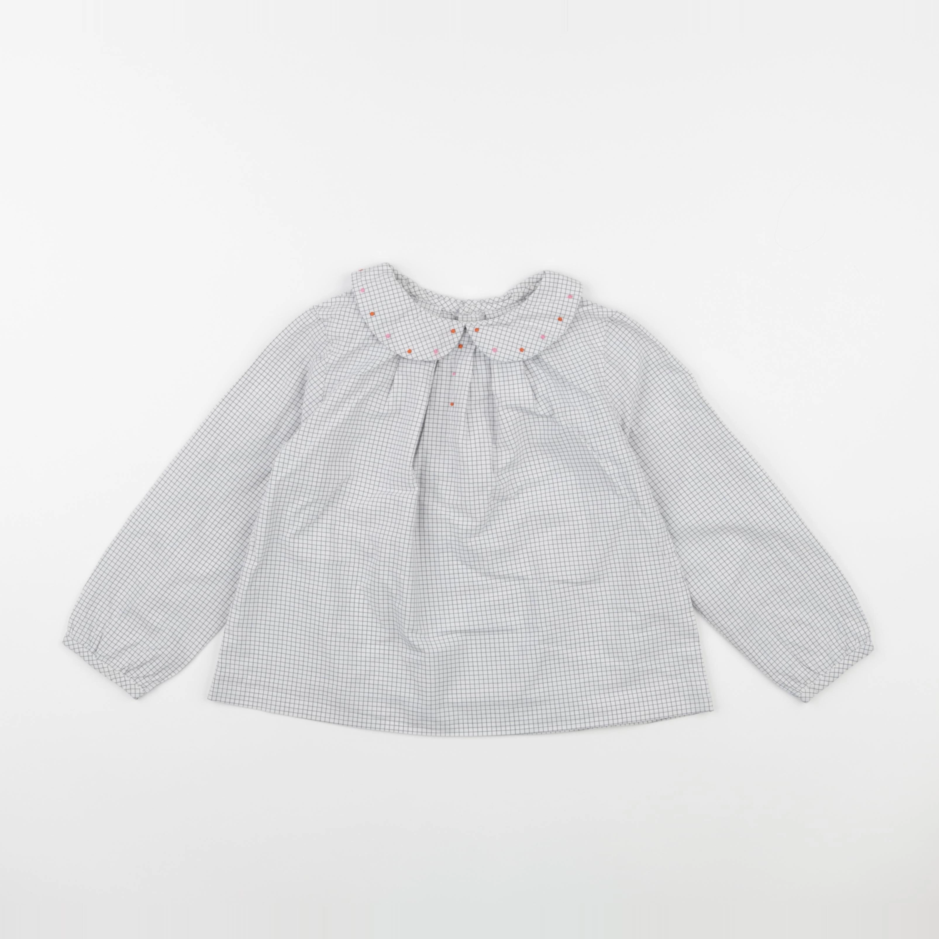 Jacadi - blouse blanc, bleu - 5 ans